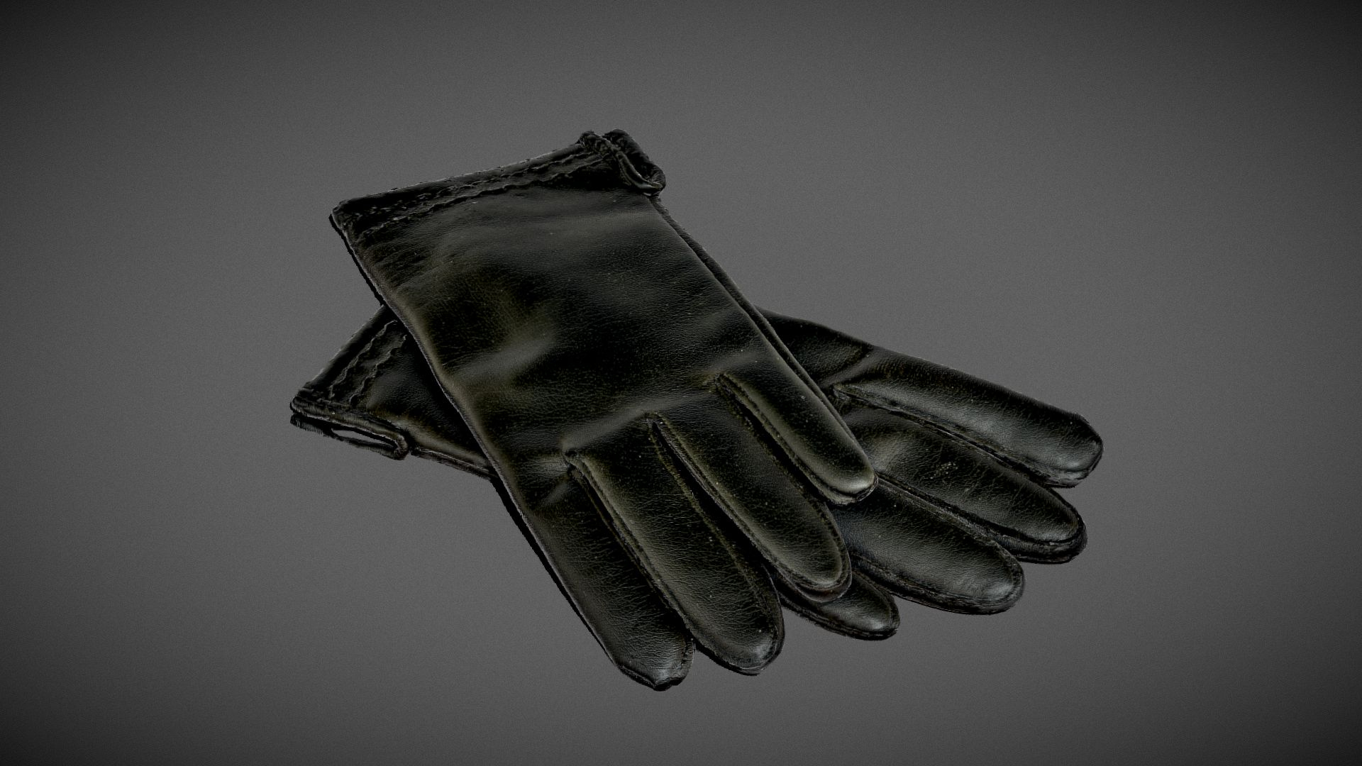 Leather Gloves 3D Model