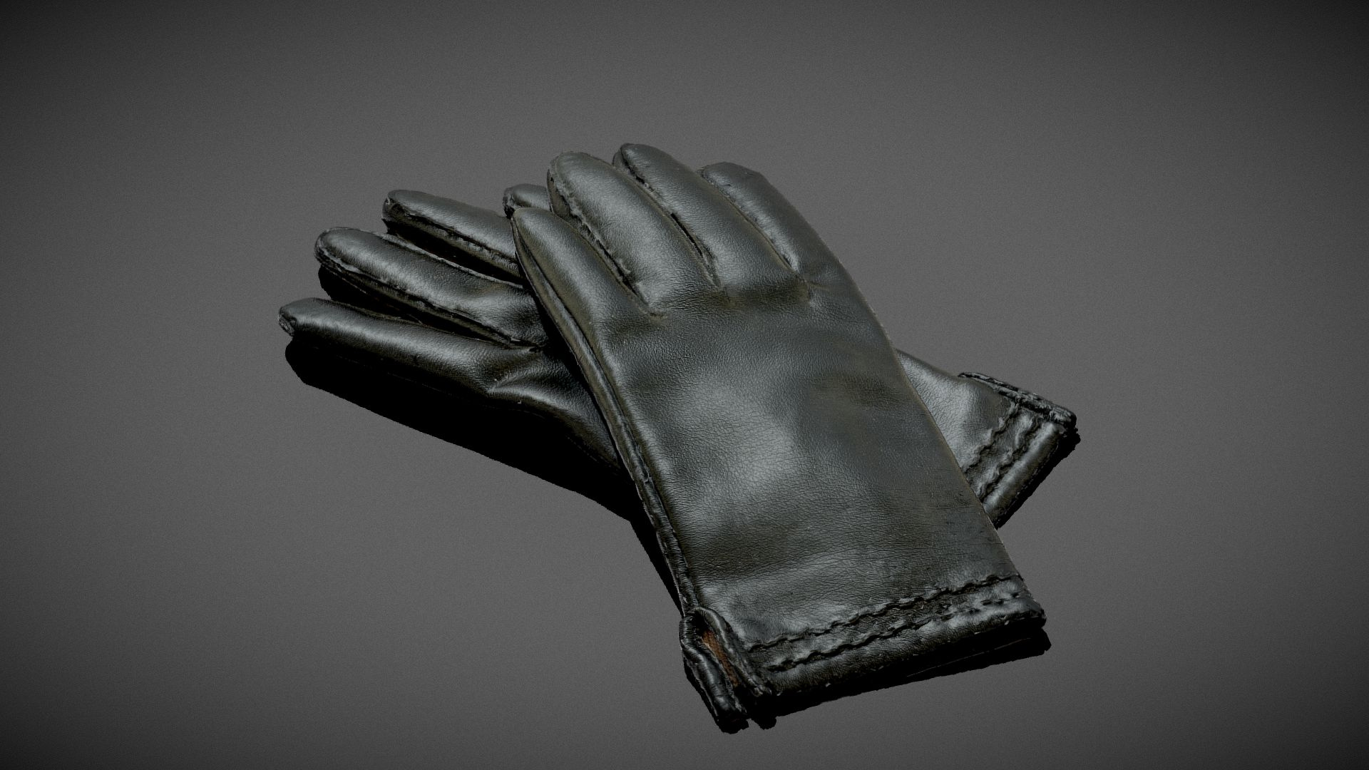 Leather Gloves 3D Model