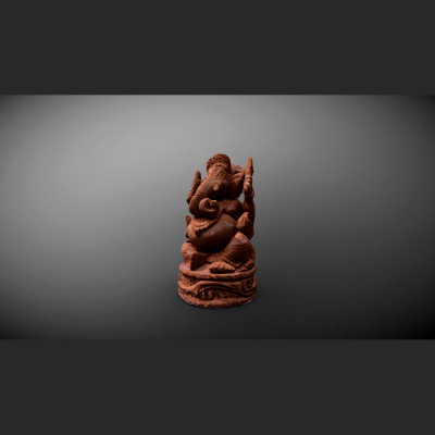 Little Ganesh Wood Statue