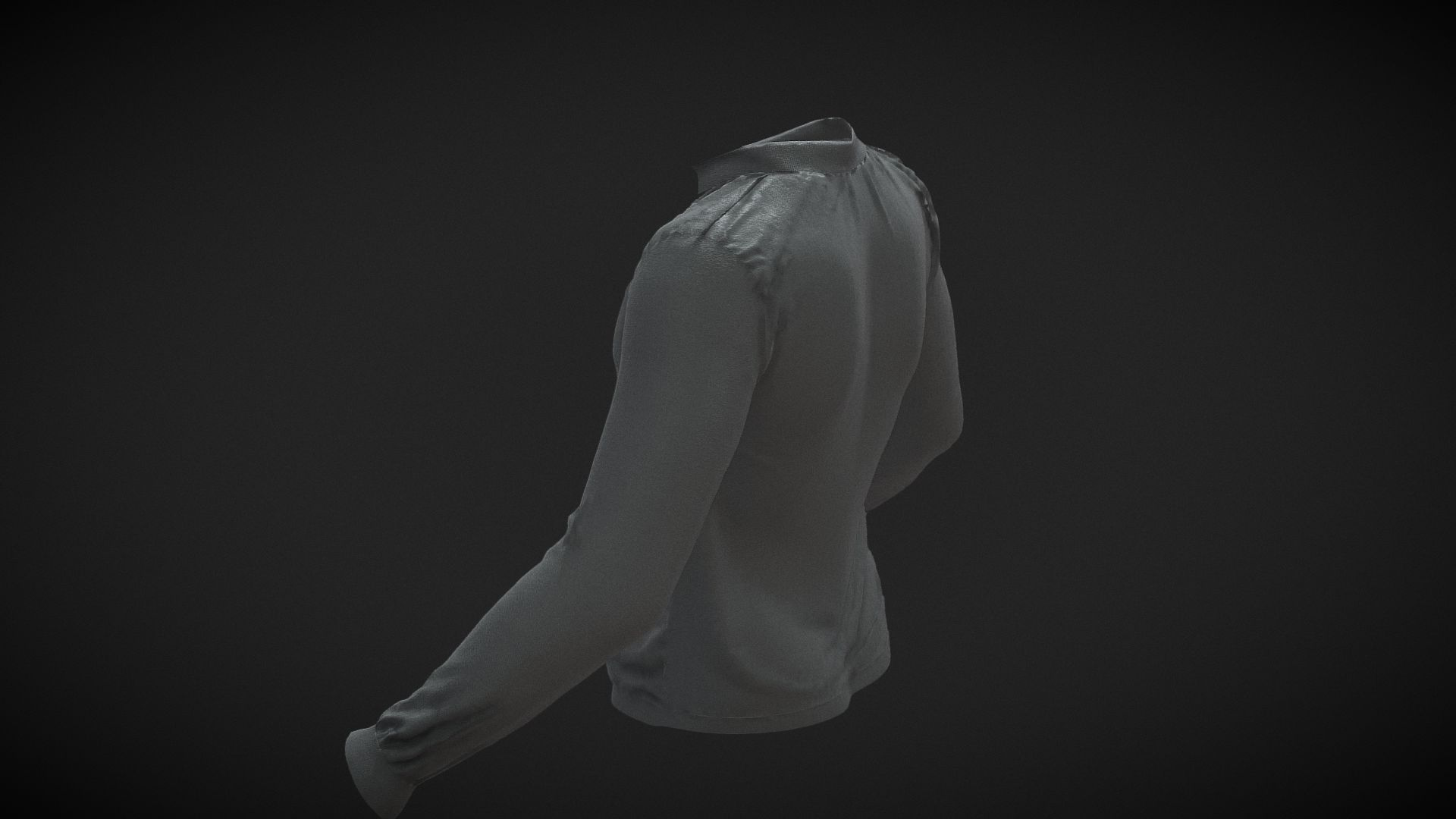 Long Sleeve Polo UNREAL 5 - METAHUMANS 3D Model
