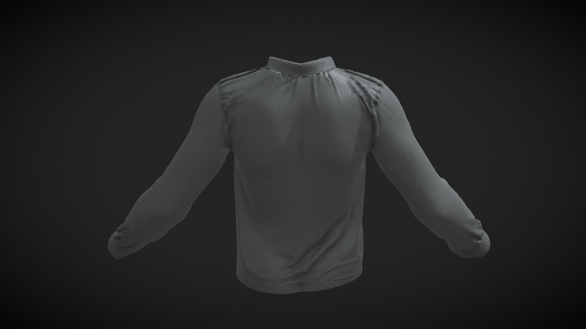 Long Sleeve Polo UNREAL 5 - METAHUMANS 3D Model