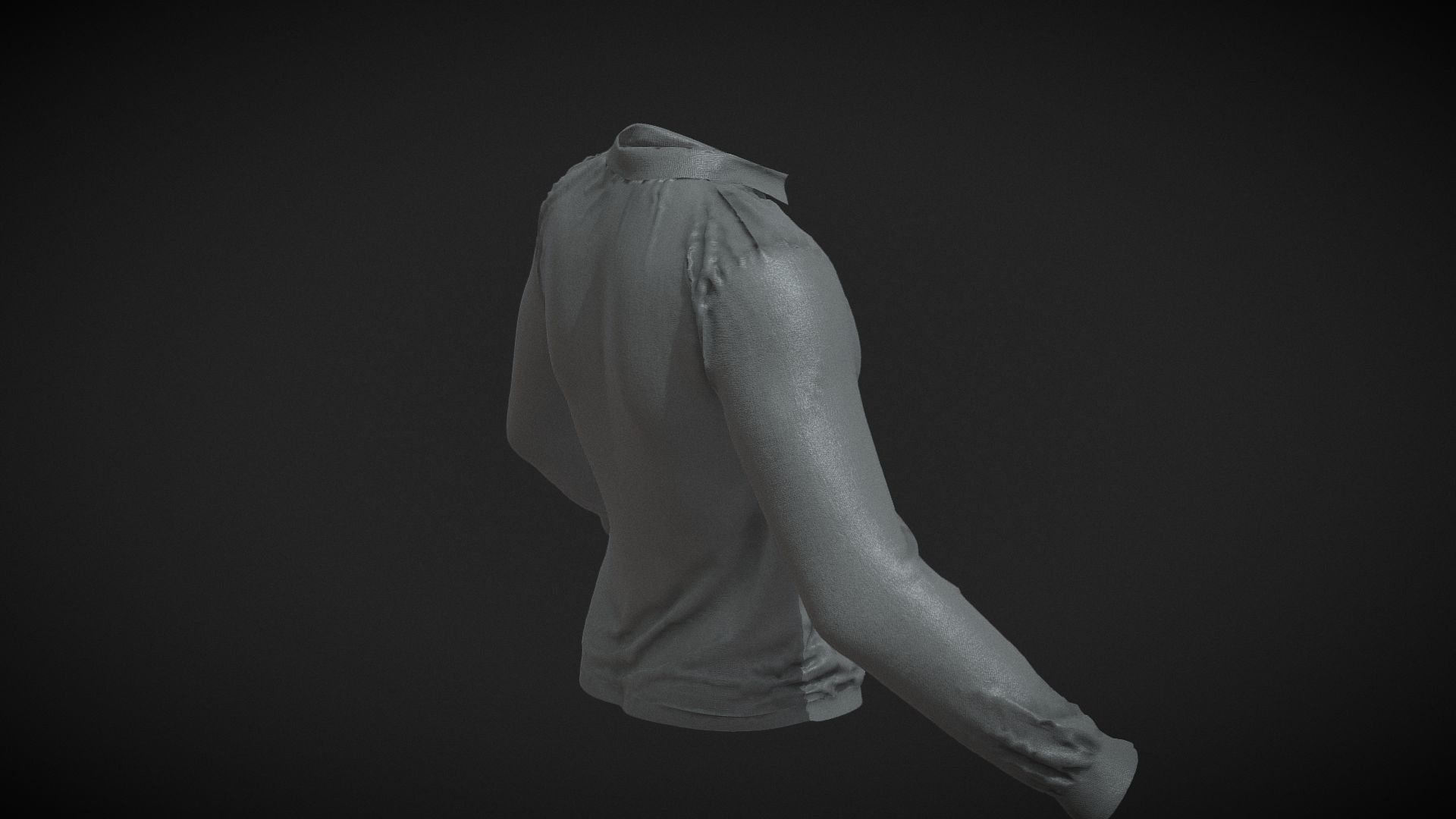Long Sleeve Polo UNREAL 5 - METAHUMANS 3D Model