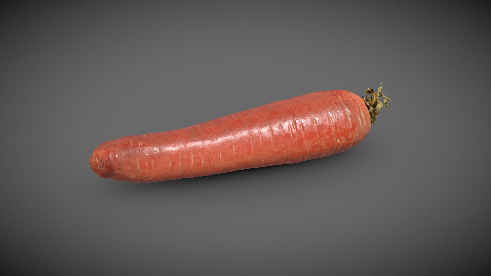 Low poly Carott 3D Model