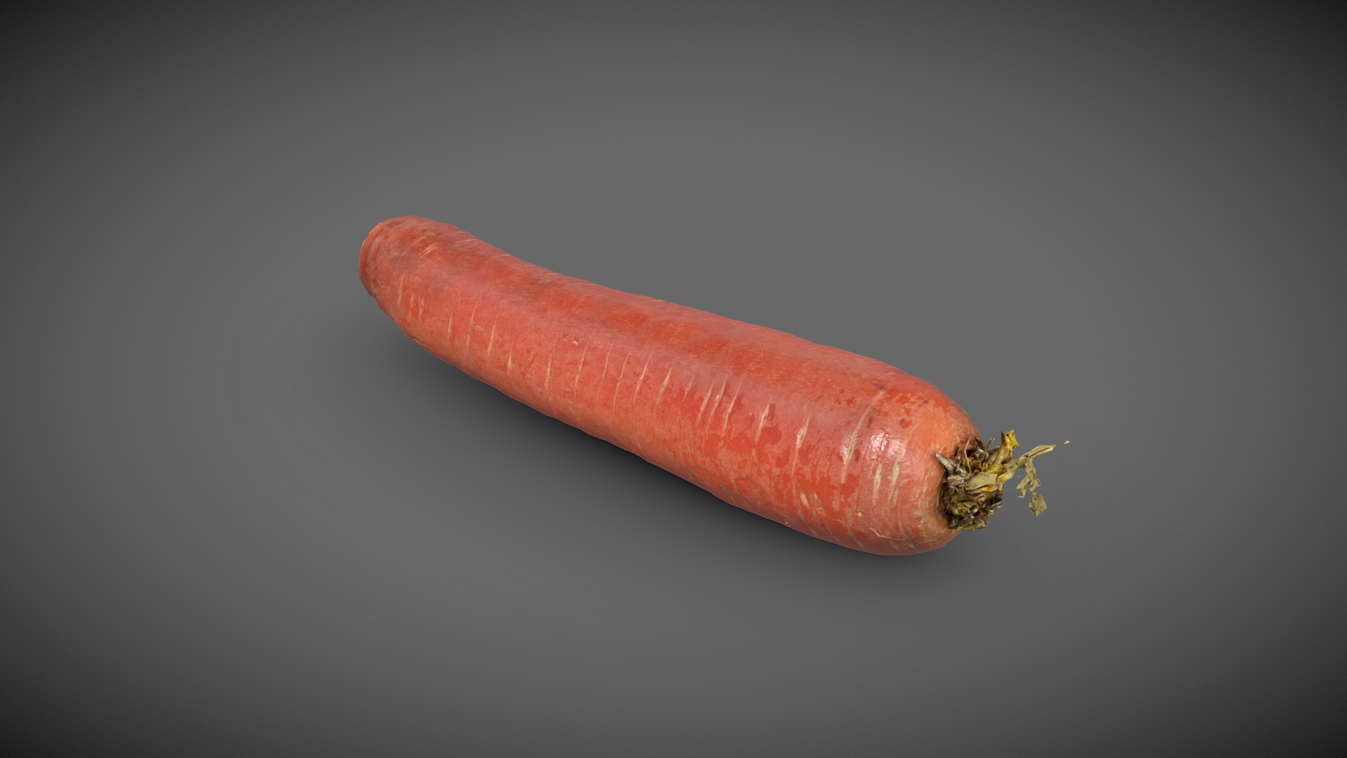 Low poly Carott 3D Model