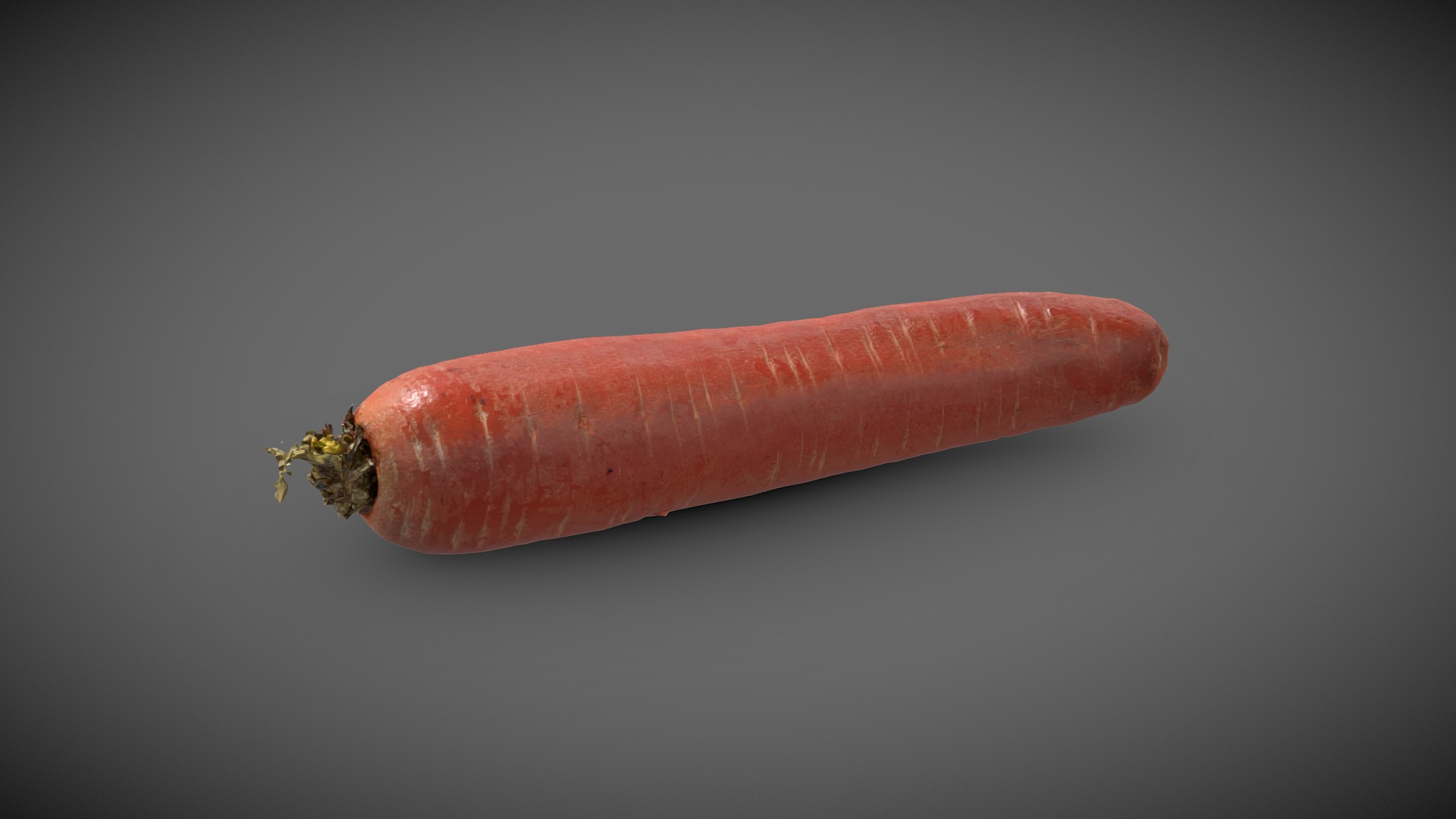 Low poly Carott 3D Model