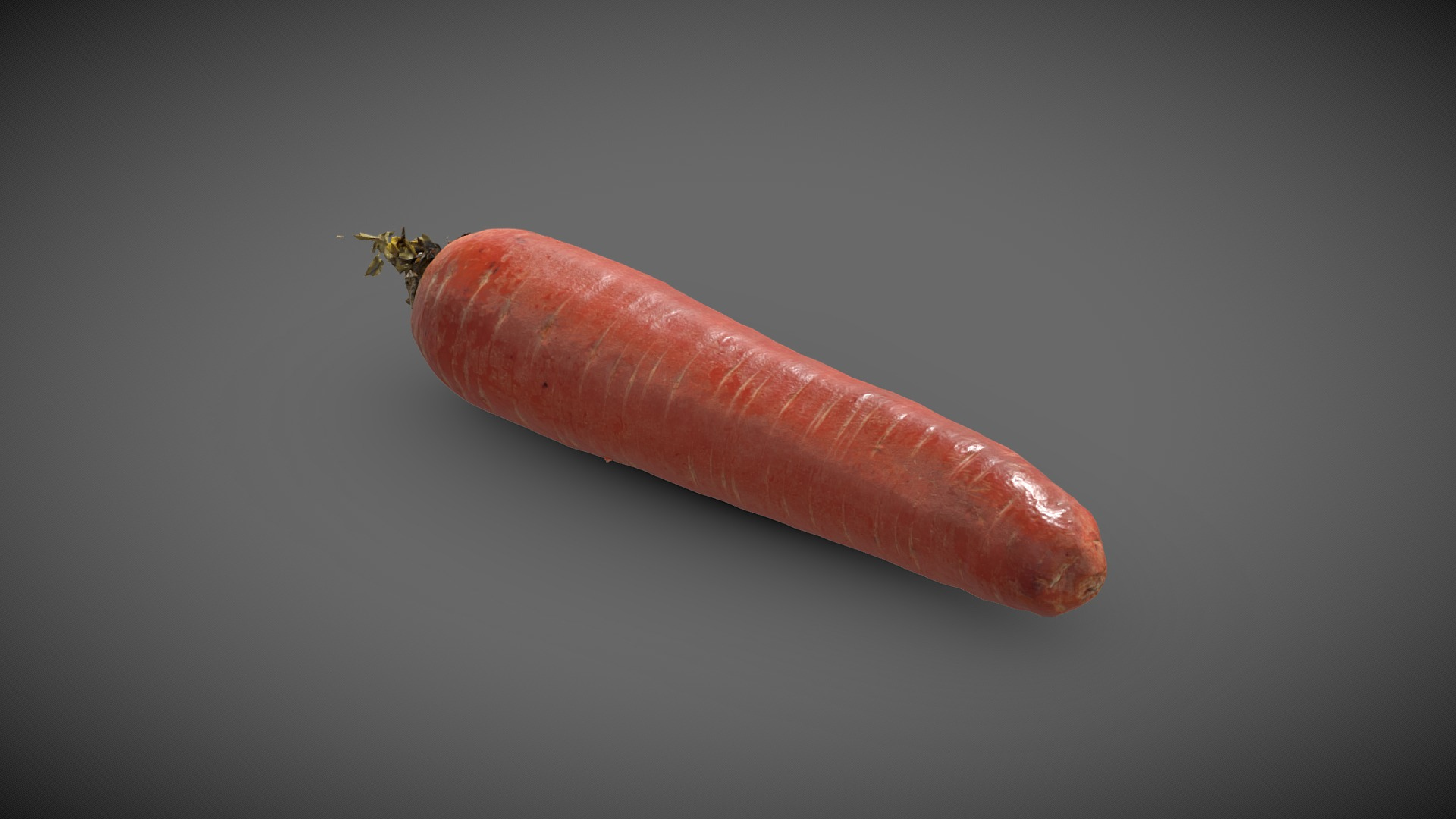 Low poly Carott 3D Model
