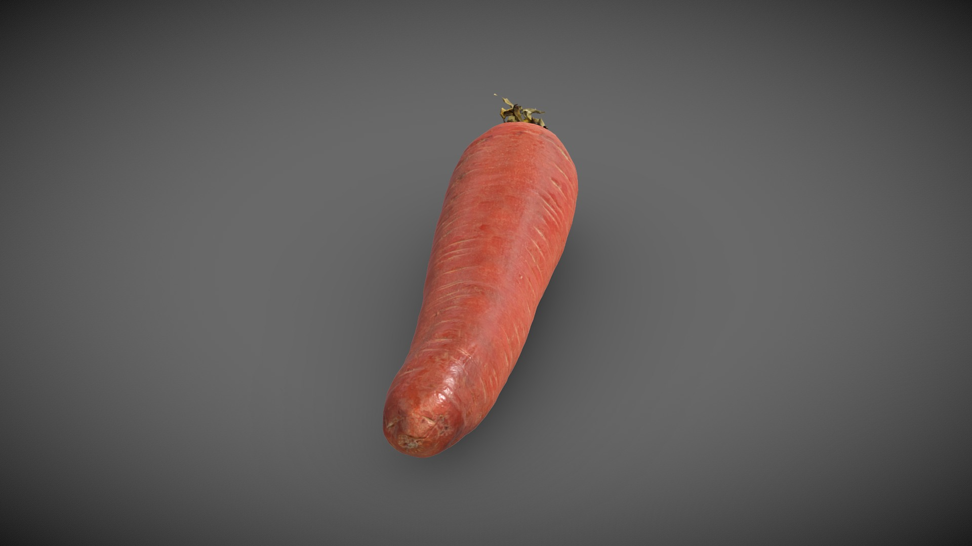 Low poly Carott 3D Model