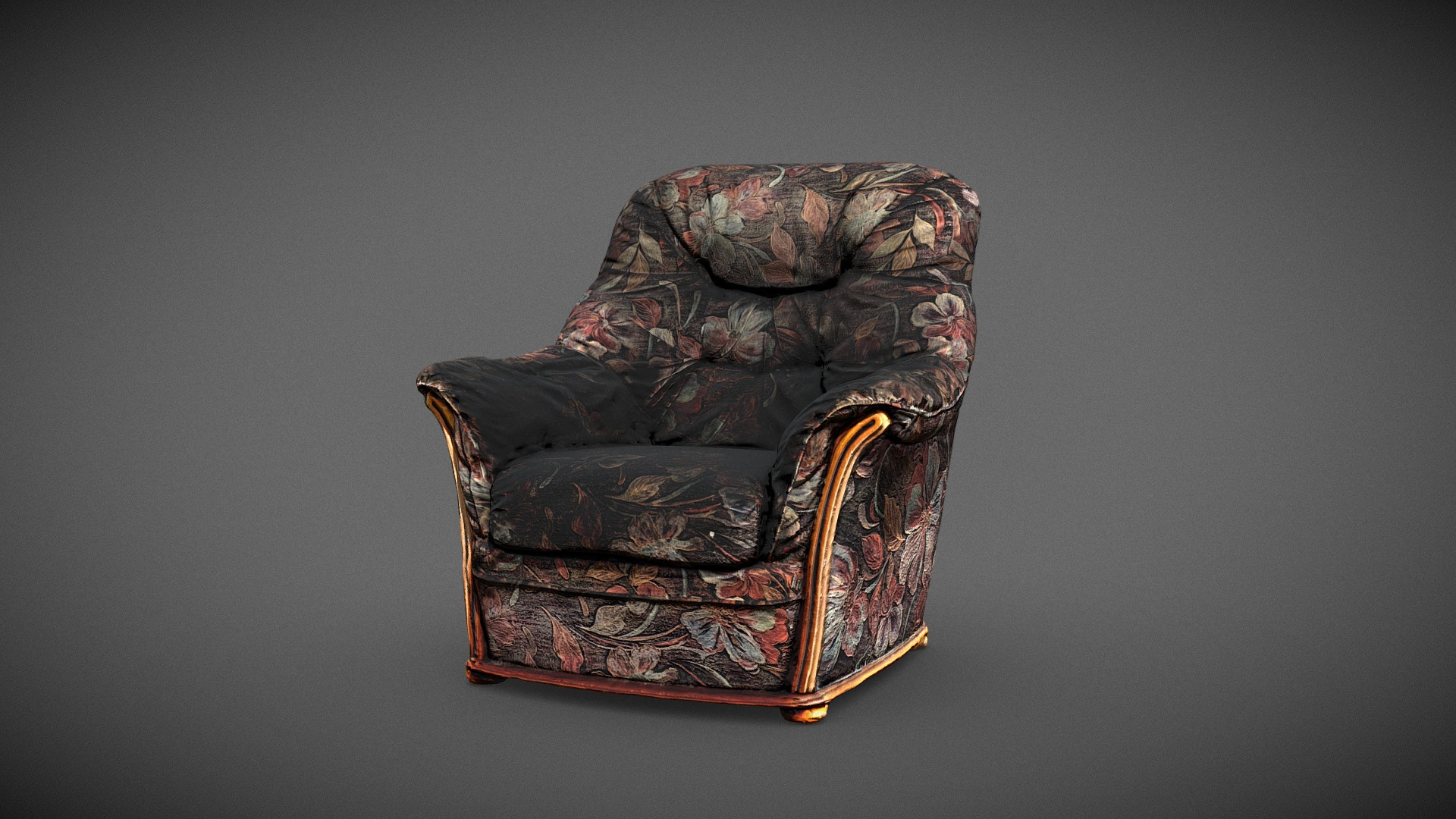 Old abandonned Armchair - Quick Scan 3D Model