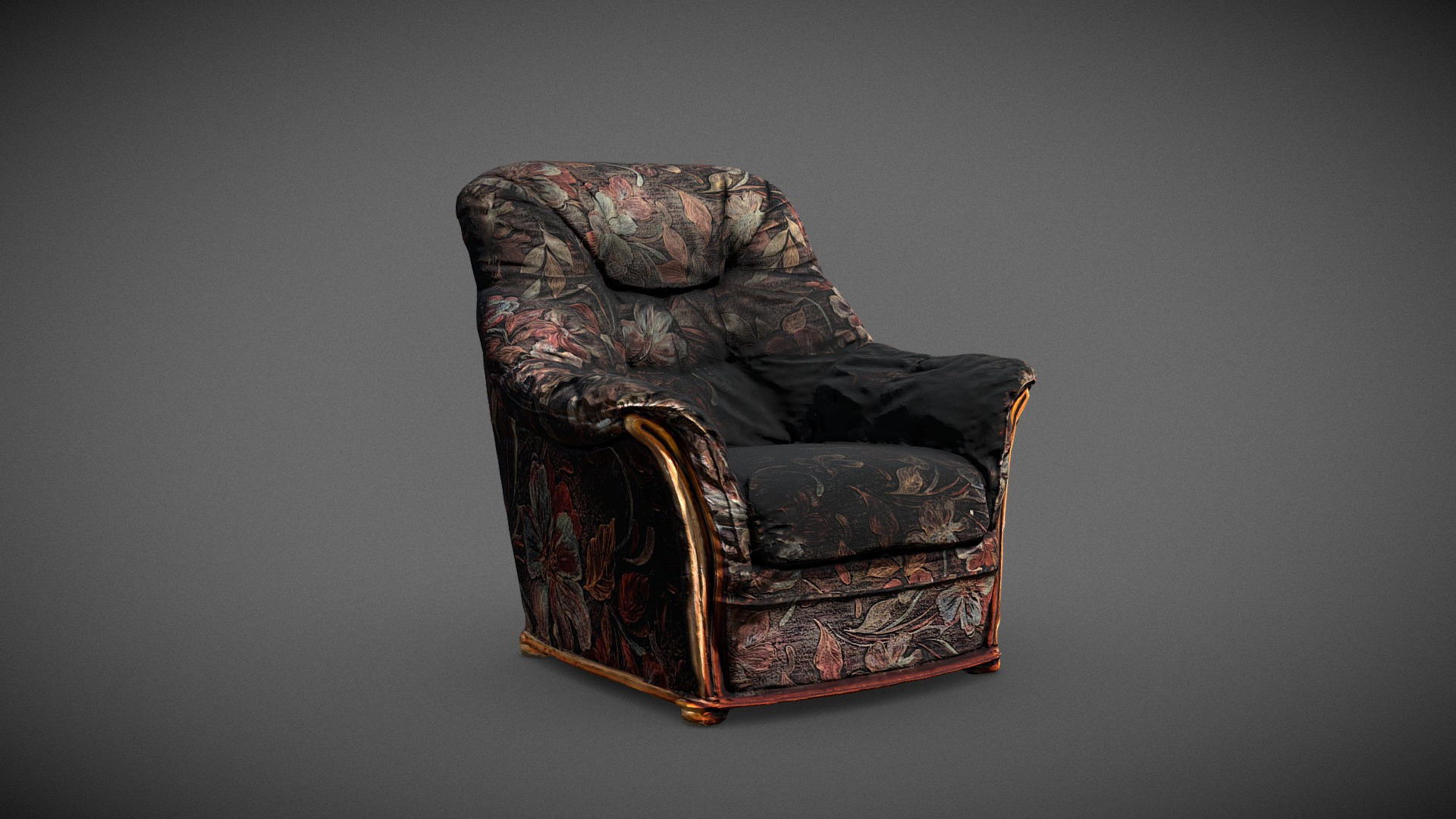 Old abandonned Armchair - Quick Scan 3D Model