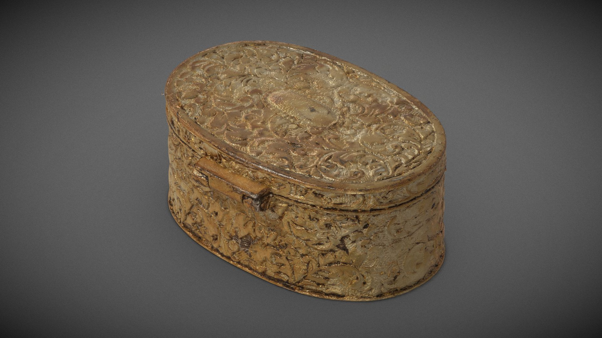Old Candy Golden Box 3D Model