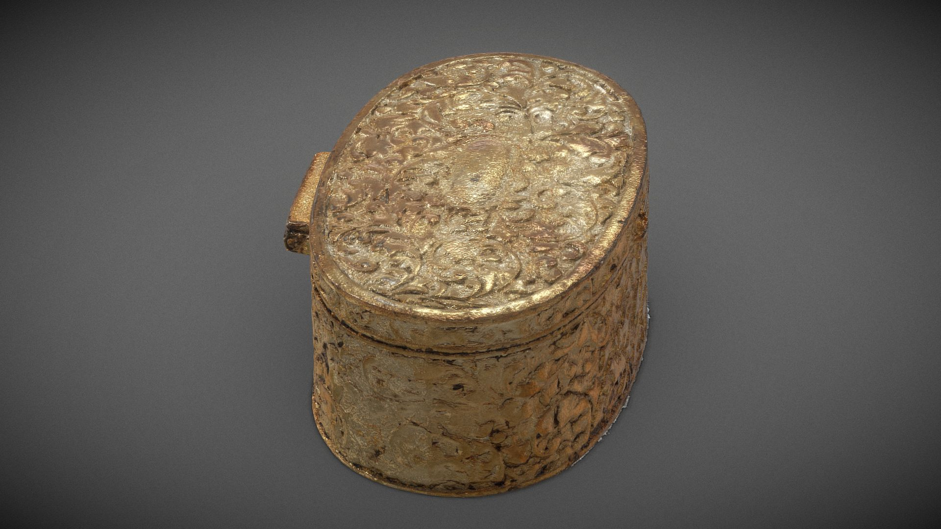 Old Candy Golden Box 3D Model
