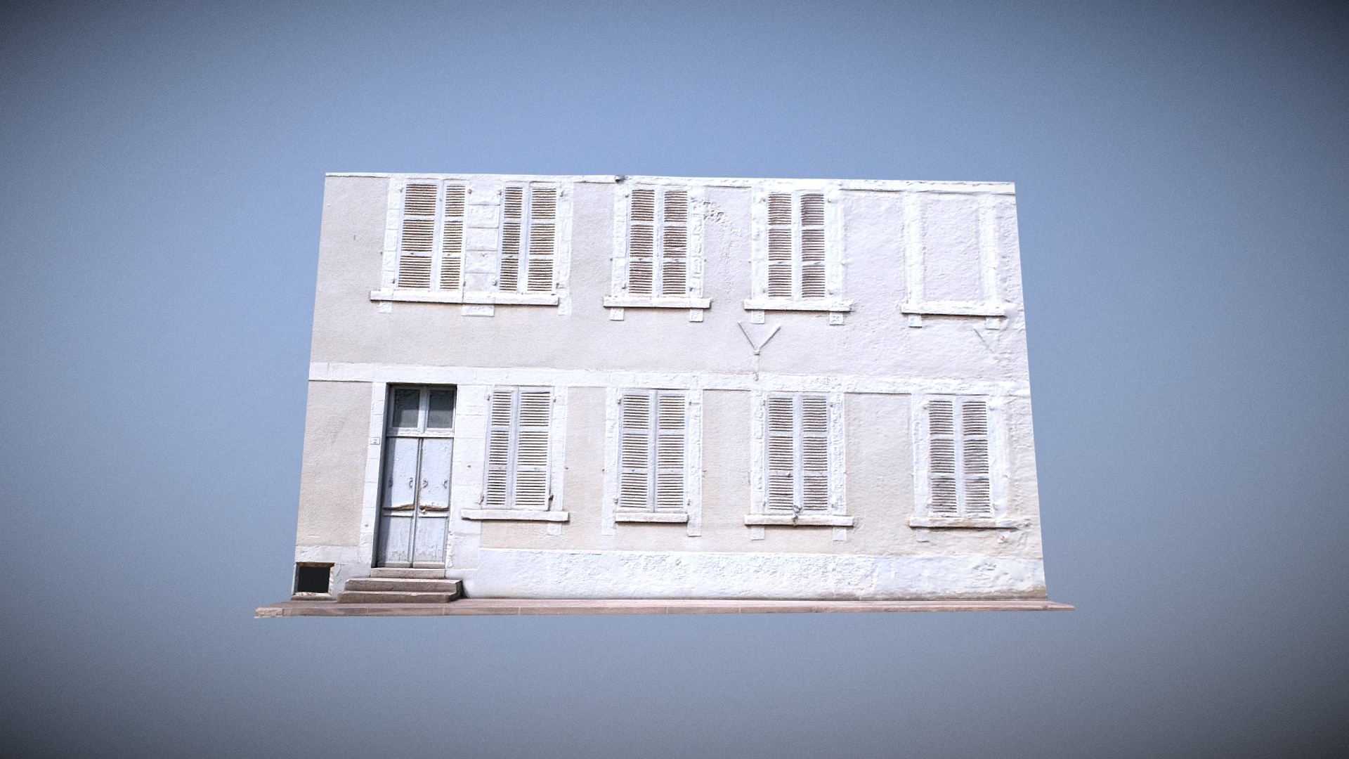 Old French House Facade 3D Model