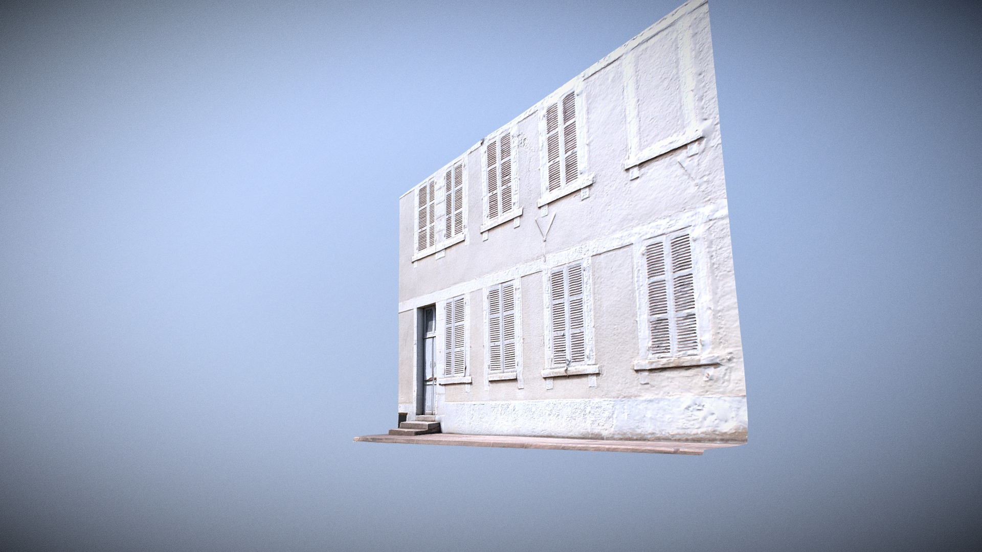 Old French House Facade 3D Model