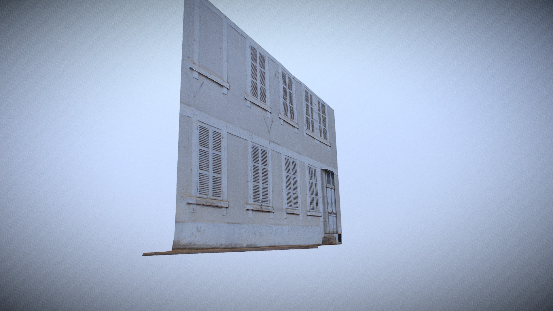 Old French House Facade 3D Model