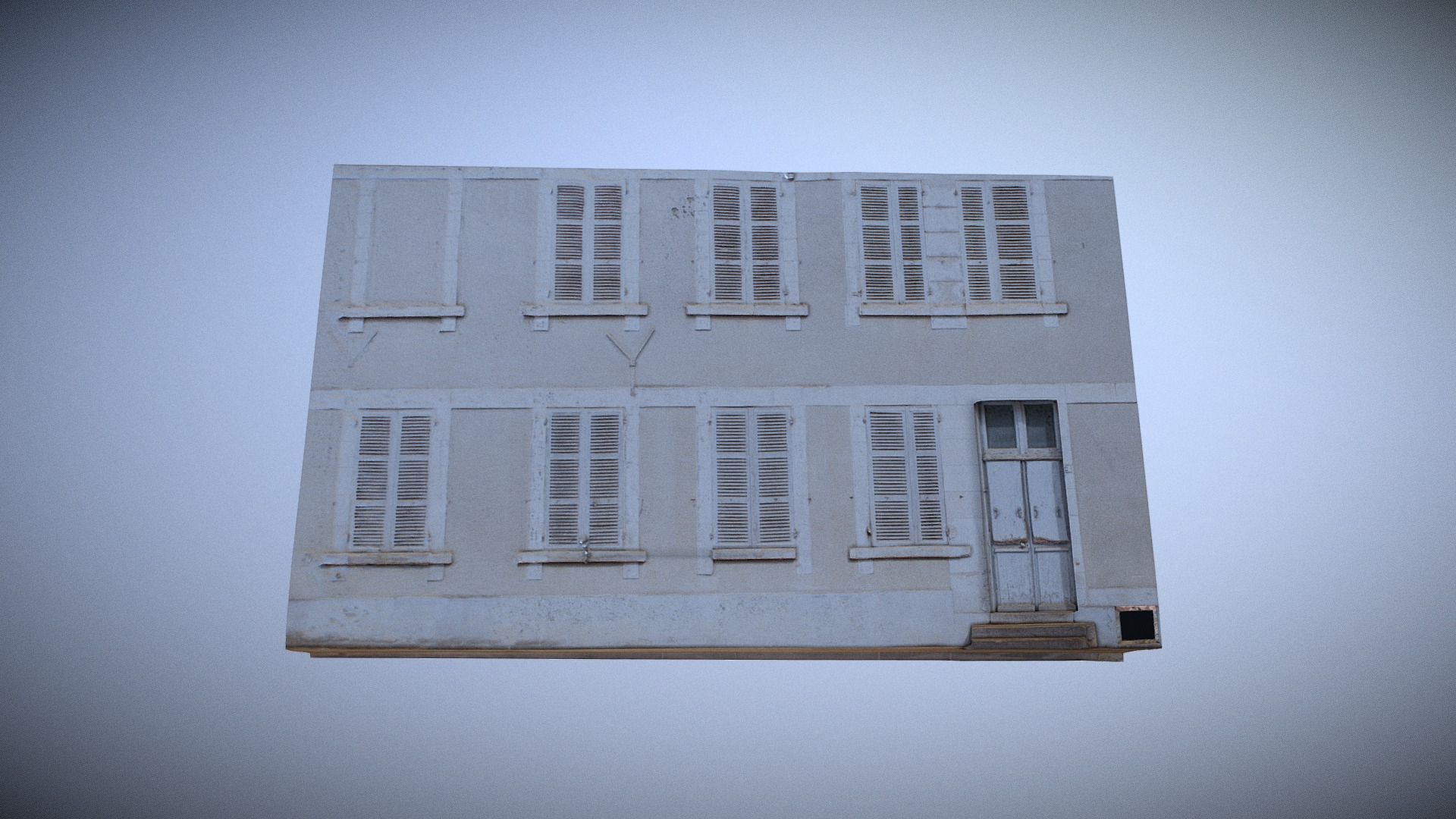 Old French House Facade 3D Model