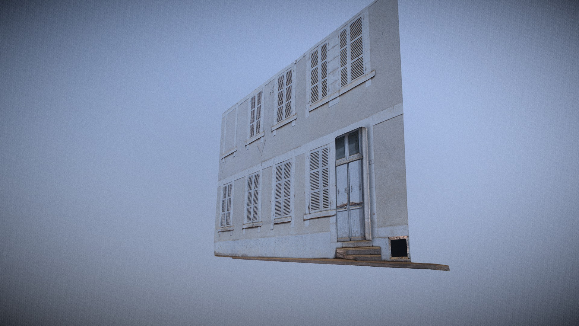 Old French House Facade 3D Model