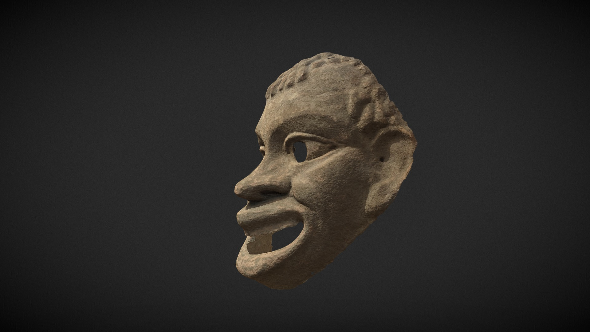 Old Roman theater mask  Quick Scan  3D Model