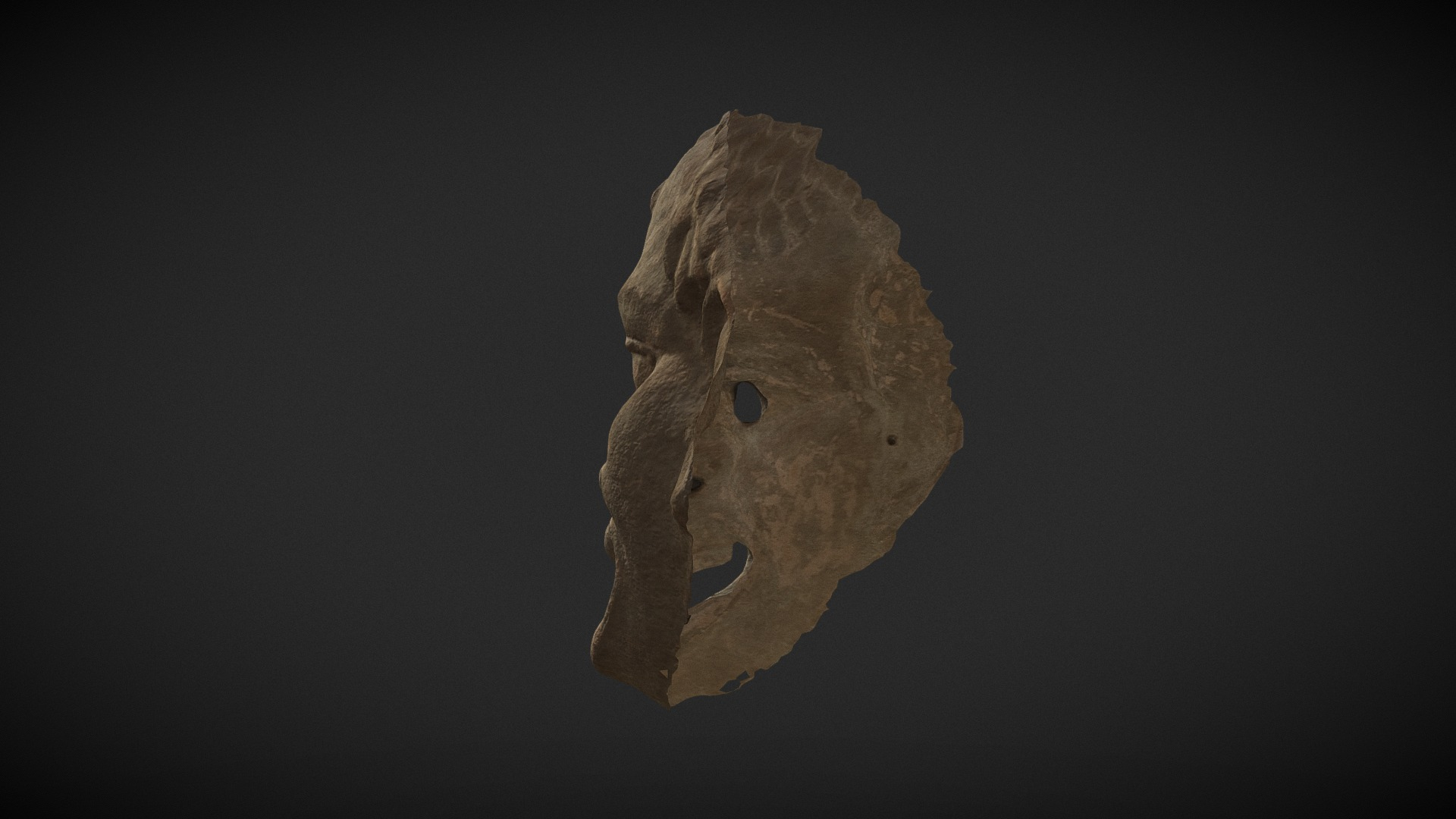 Old Roman theater mask Quick Scan 3D Model