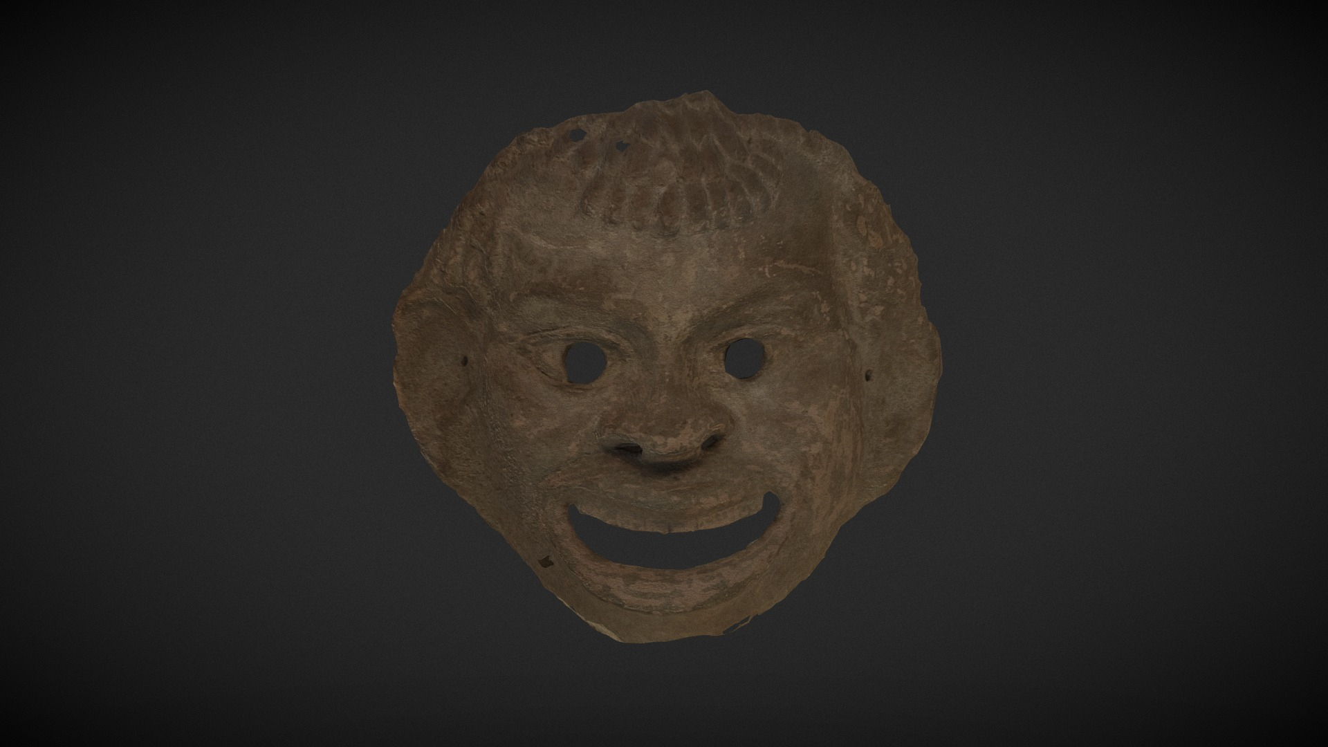 Old Roman theater mask Quick Scan 3D Model