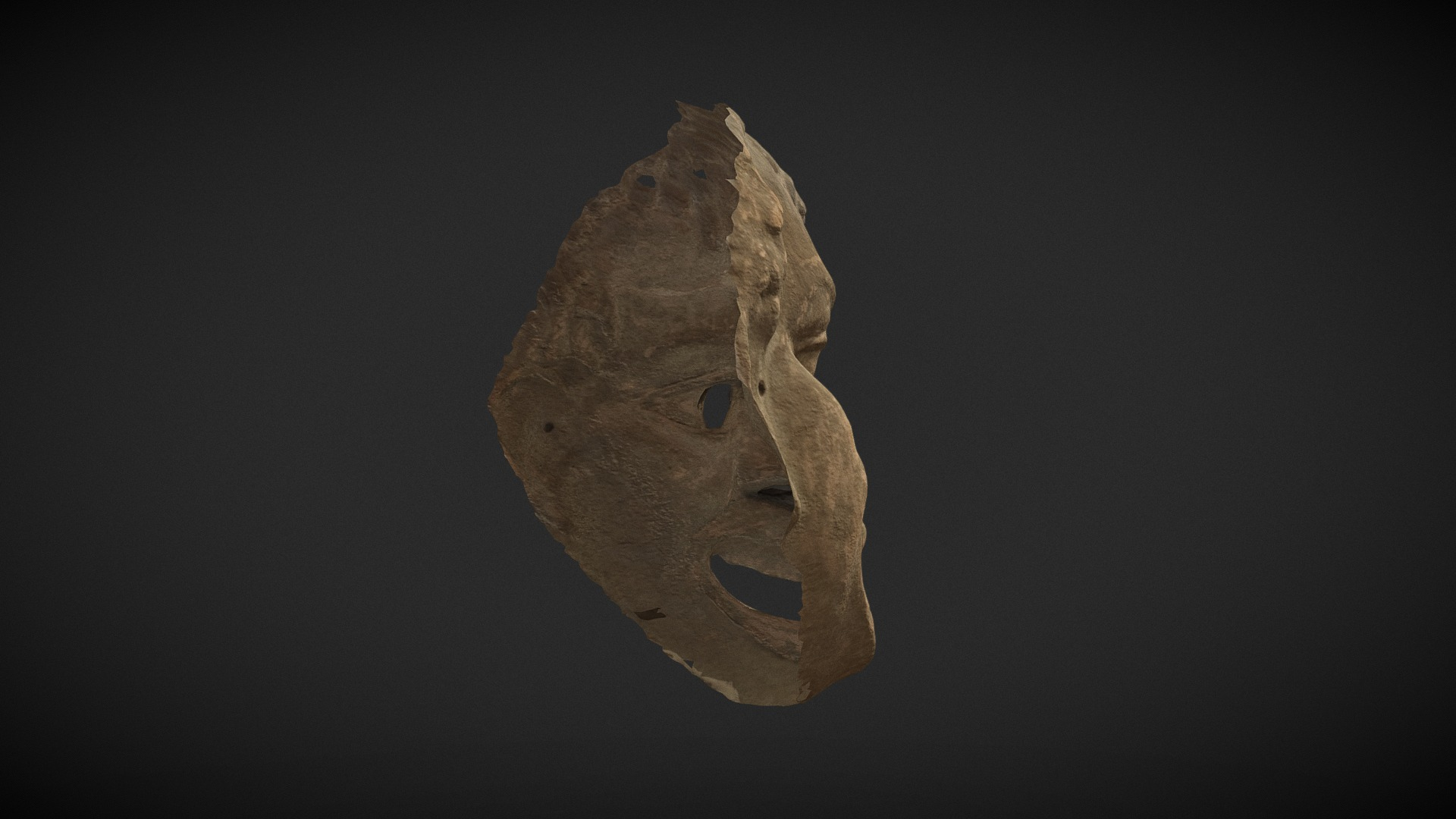 Old Roman theater mask  Quick Scan  3D Model