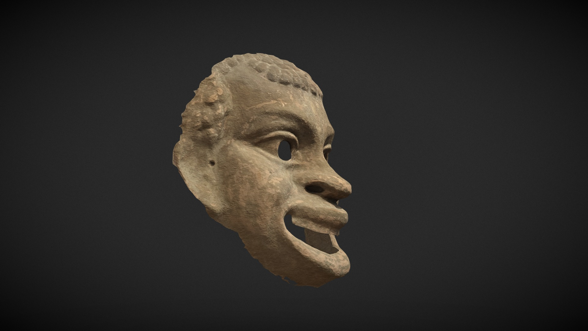 Old Roman theater mask  Quick Scan  3D Model
