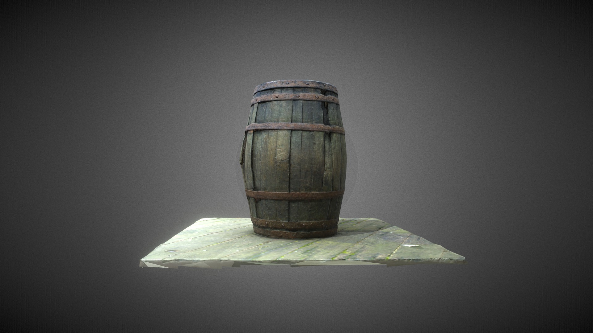 Old Wood Barrel 3D Model