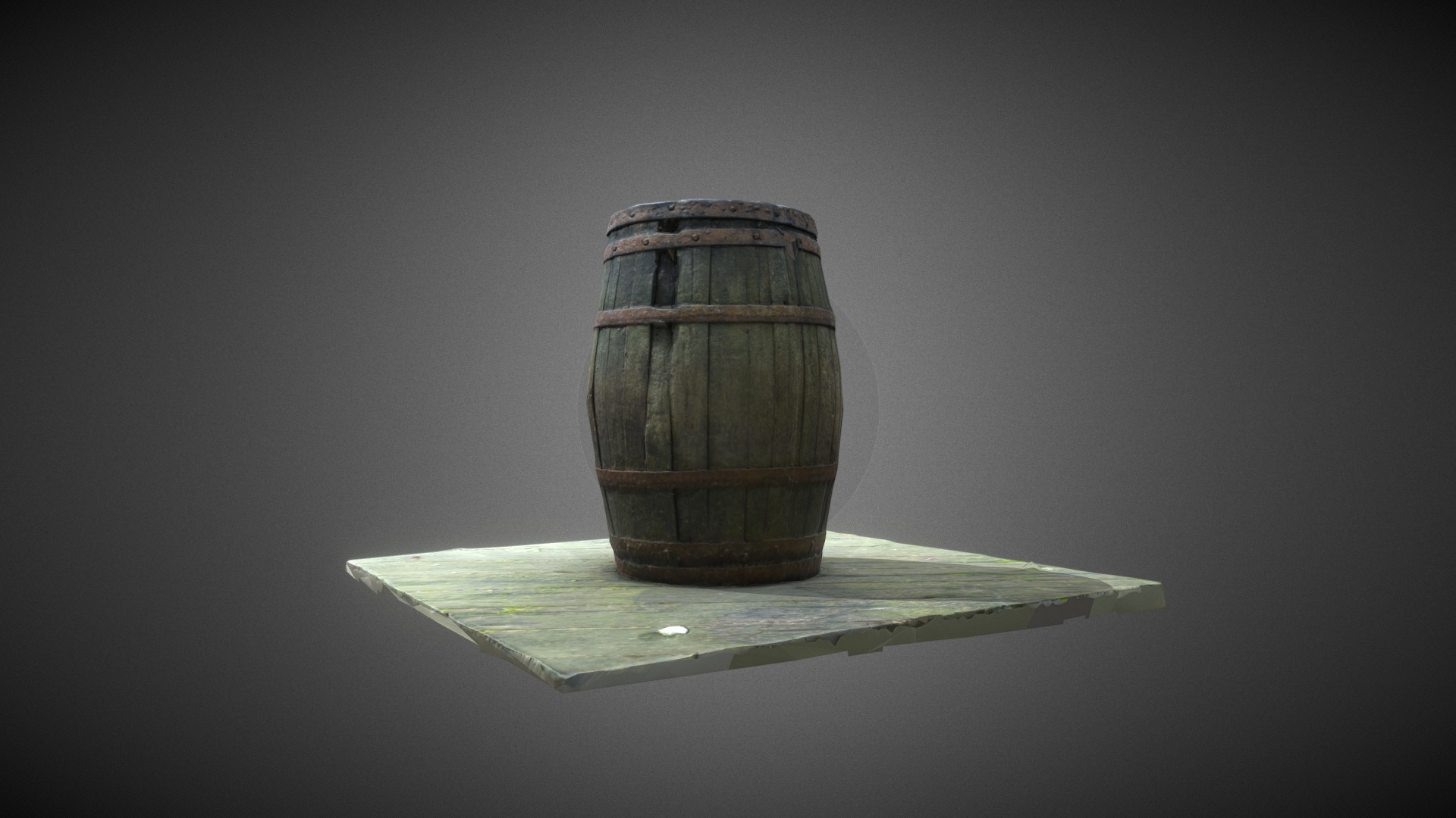 Old Wood Barrel 3D Model