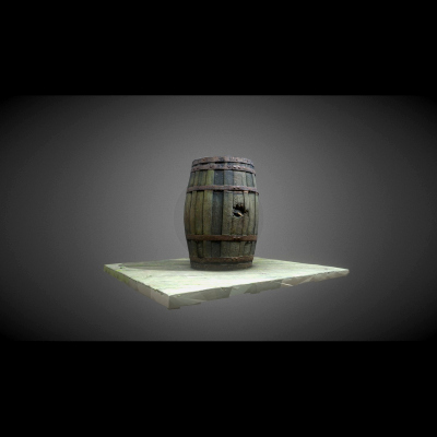 Old Wood Barrel