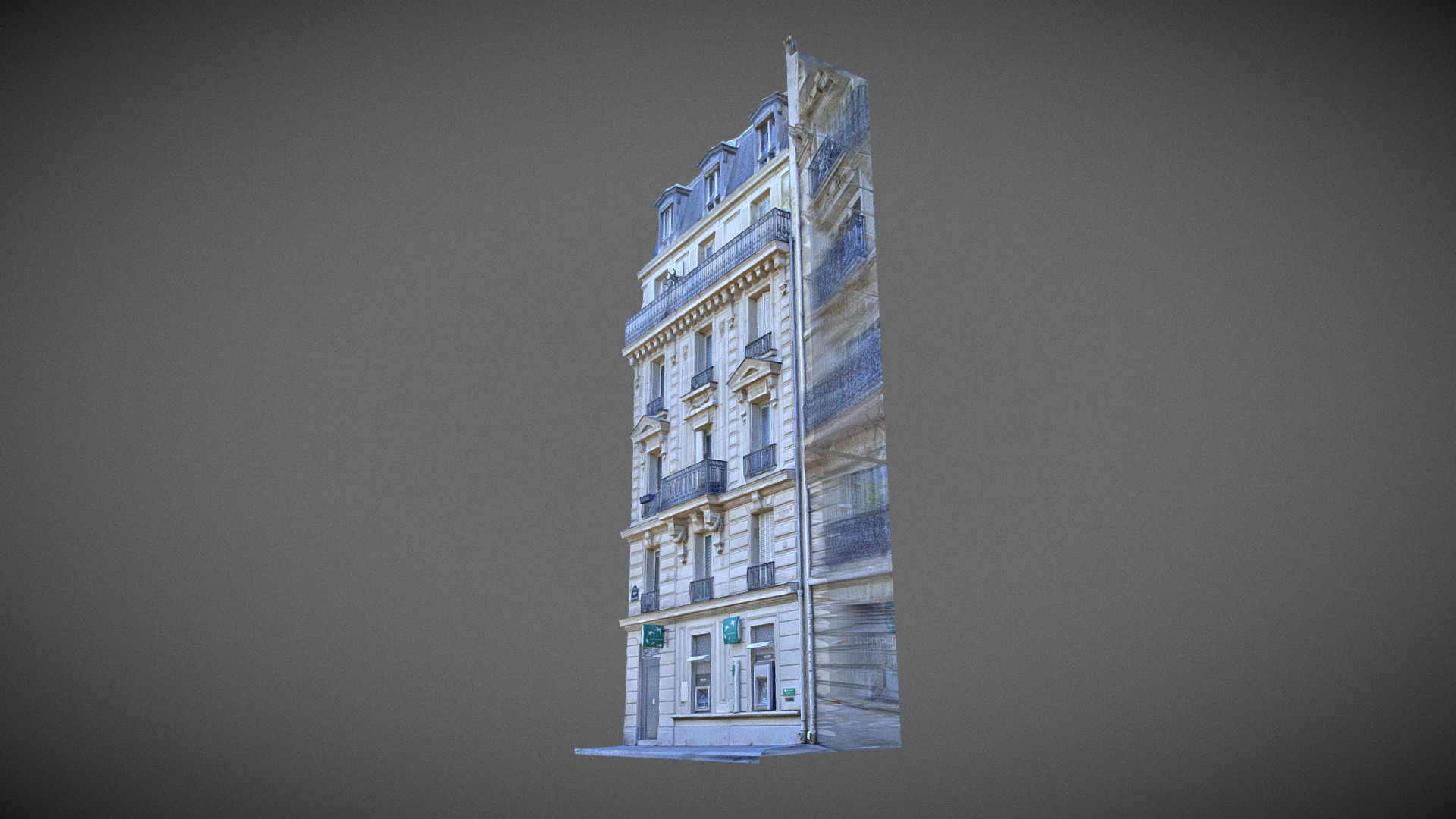 Paris building facade 01 3D Model