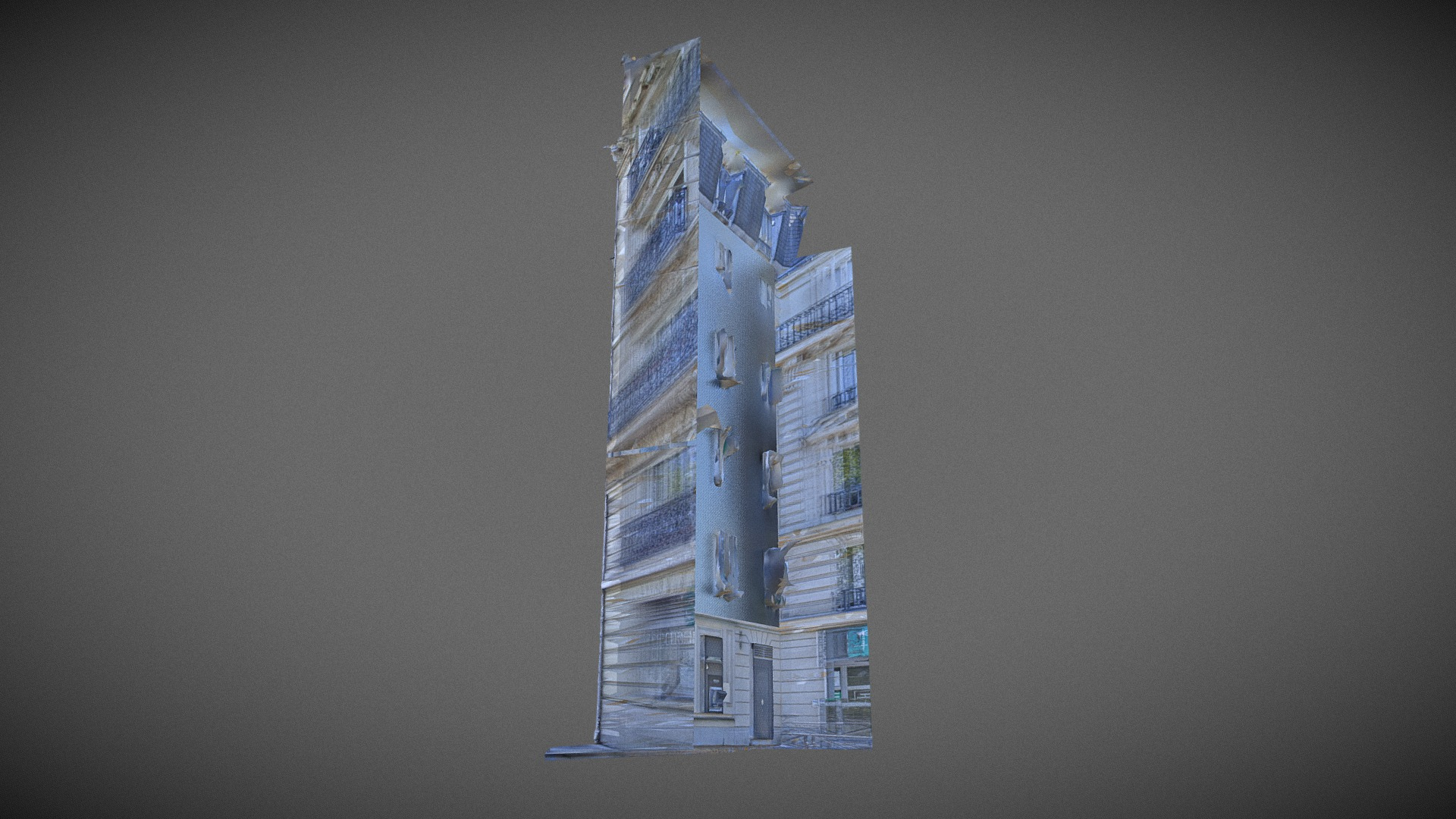 Paris building facade 01 3D Model