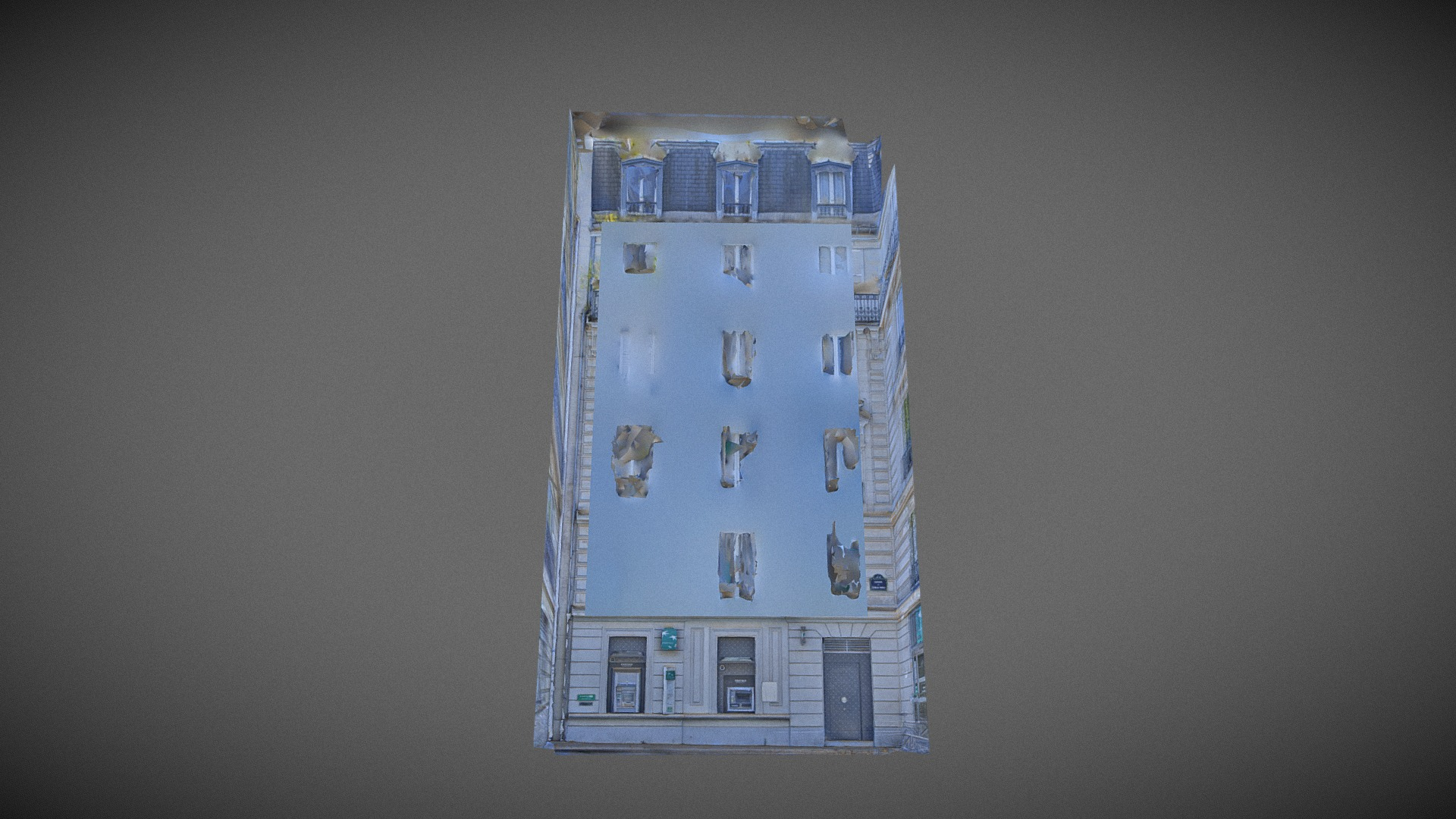 Paris building facade 01 3D Model