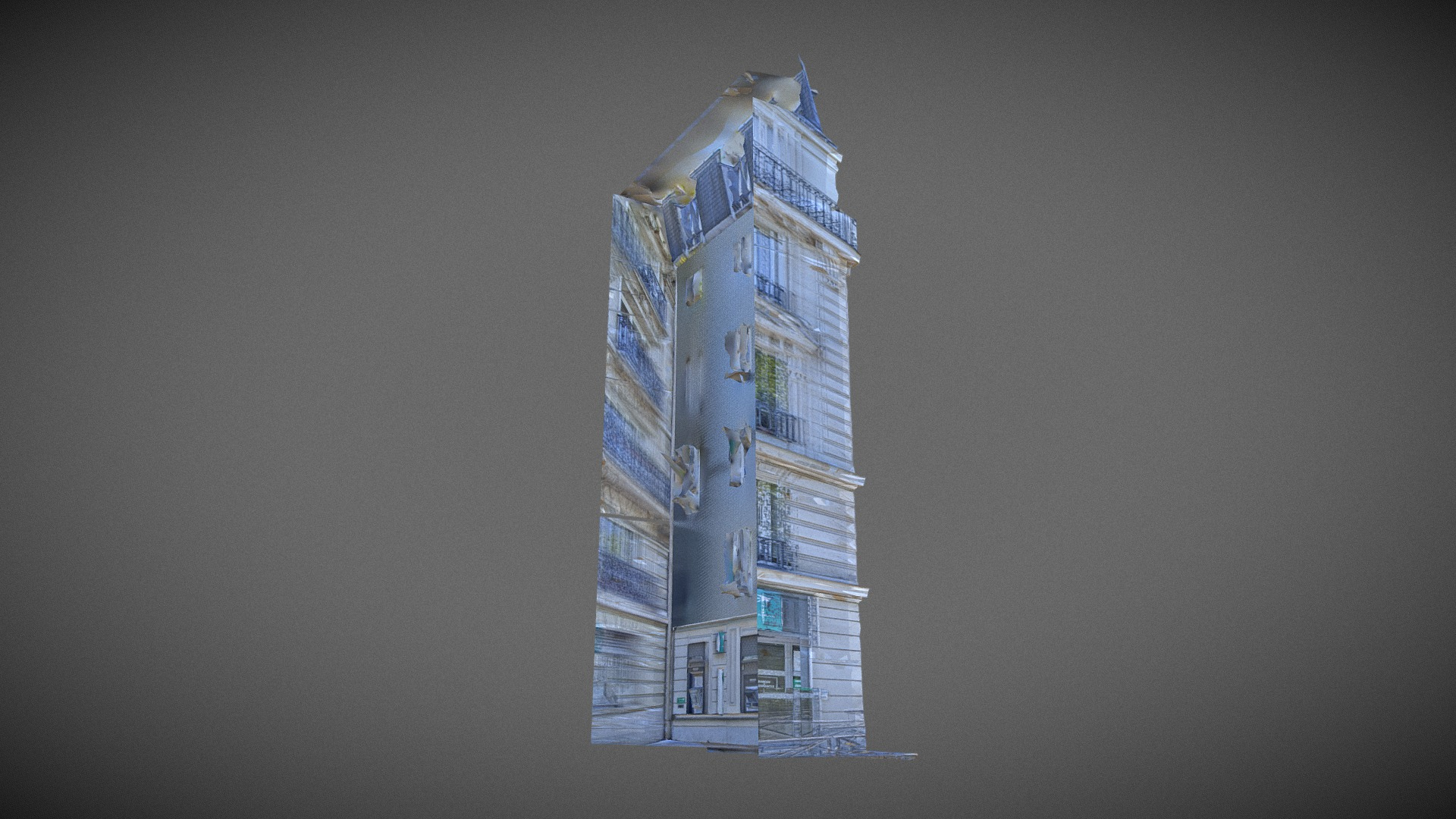 Paris building facade 01 3D Model