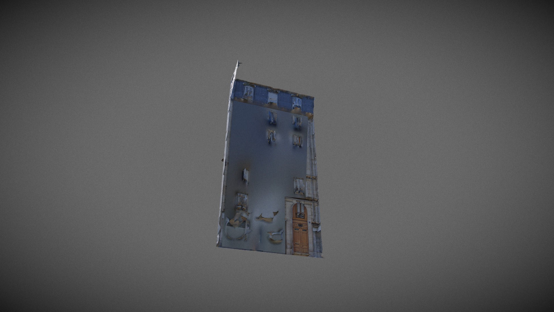 Paris building facade 03 3D Model