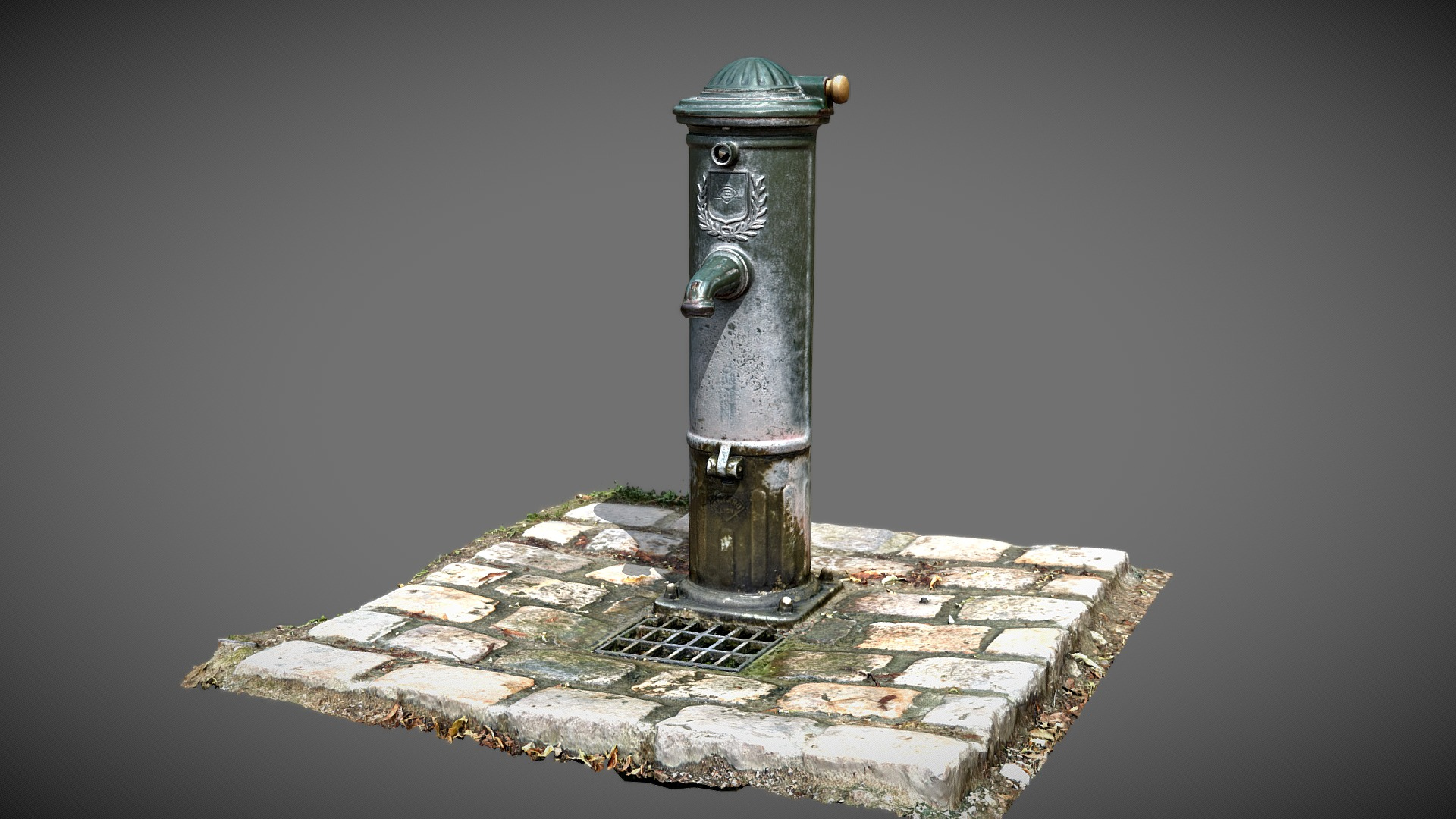 Paris Park Water Fountain 3D Model