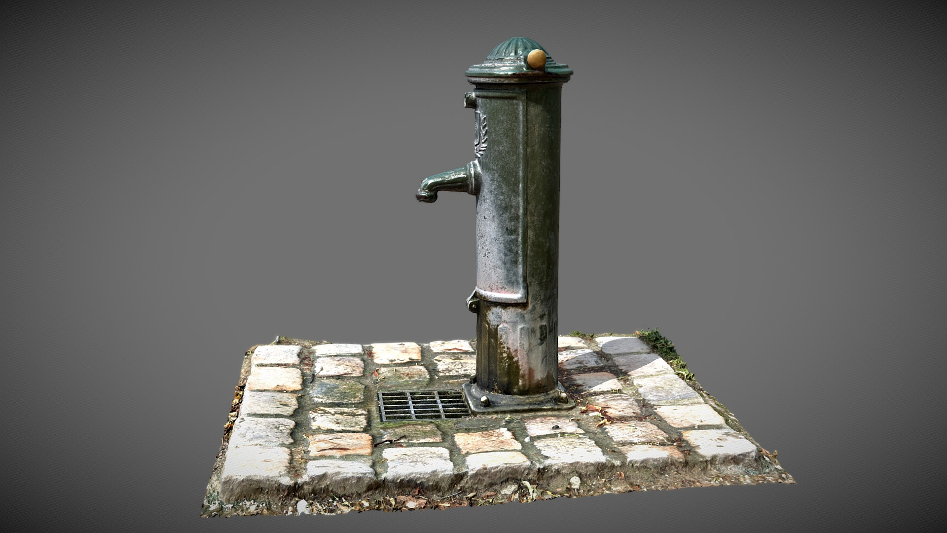 Paris Park Water Fountain 3D Model