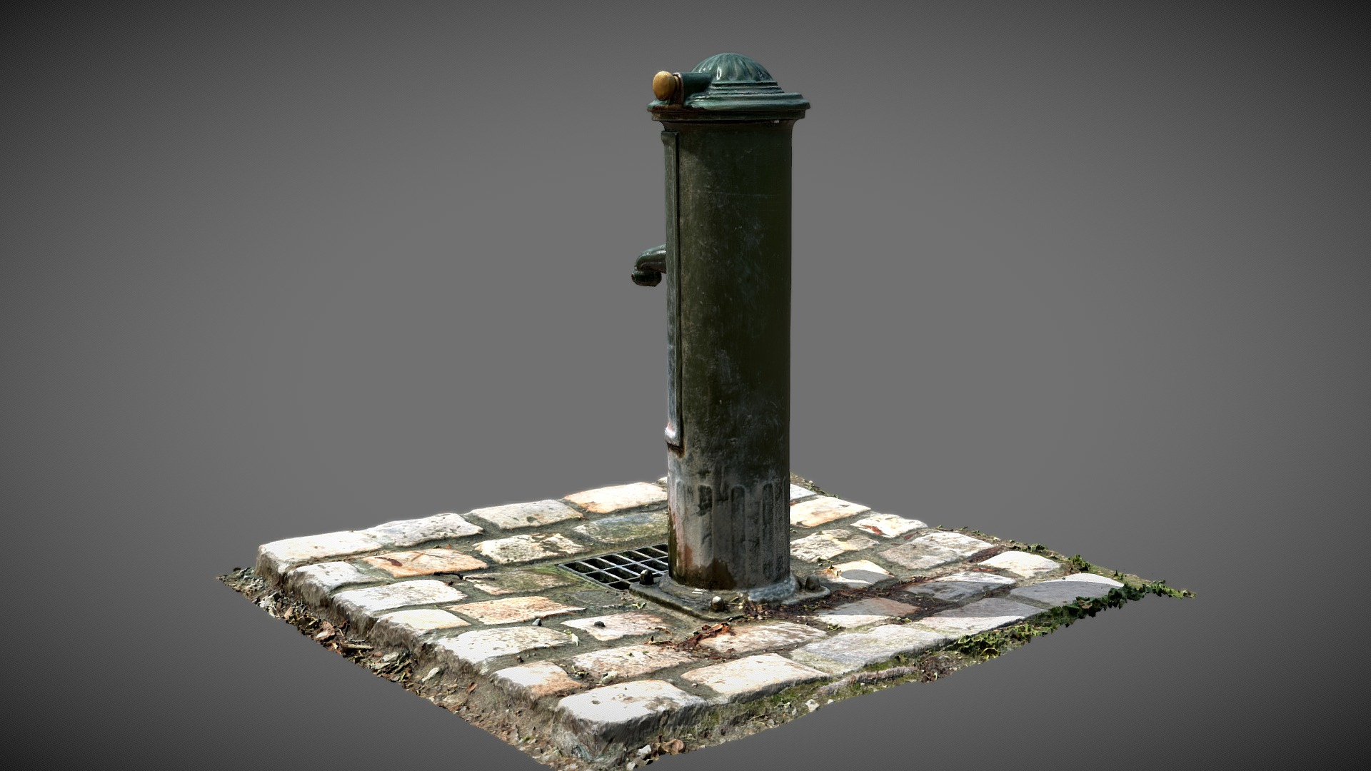 Paris Park Water Fountain 3D Model