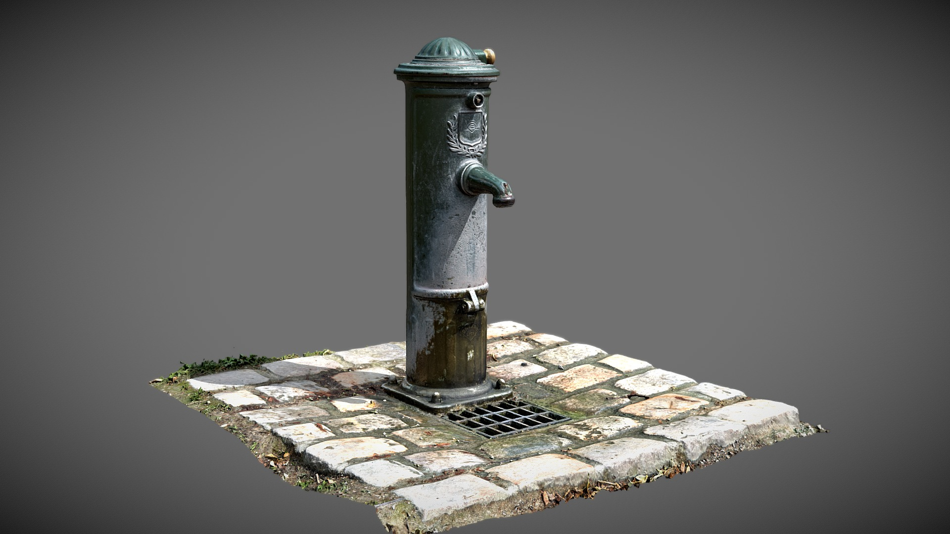 Paris Park Water Fountain 3D Model