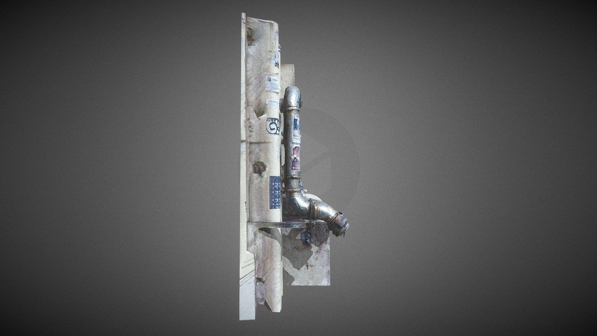 Parisian Water Pipes with Stickers 3D Model