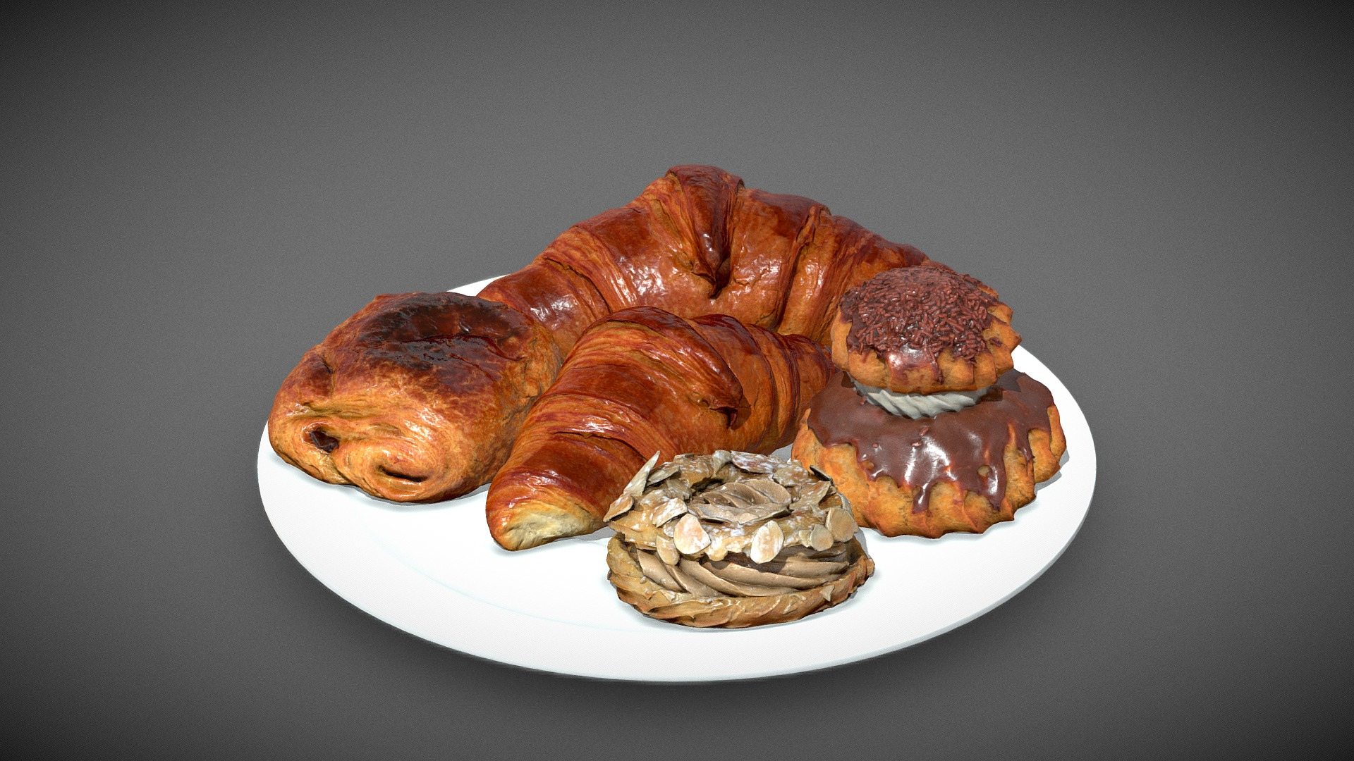 Pastries Plate kit 3D Model