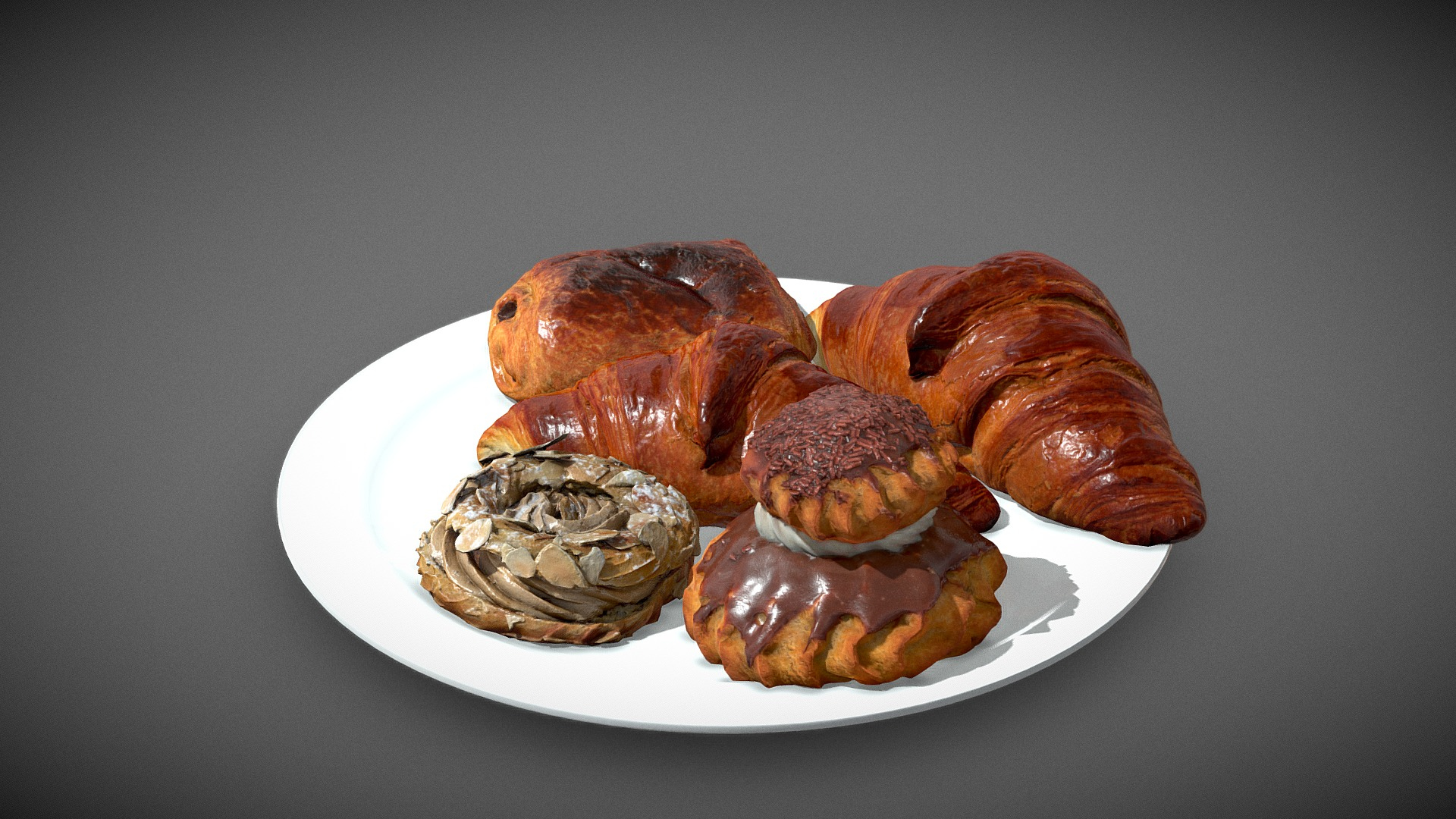 Pastries Plate kit 3D Model