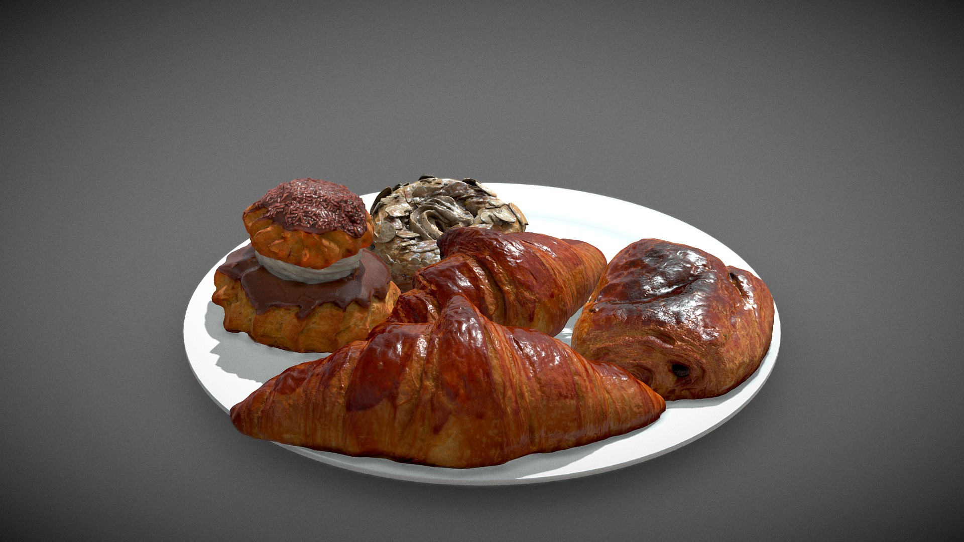 Pastries Plate kit 3D Model