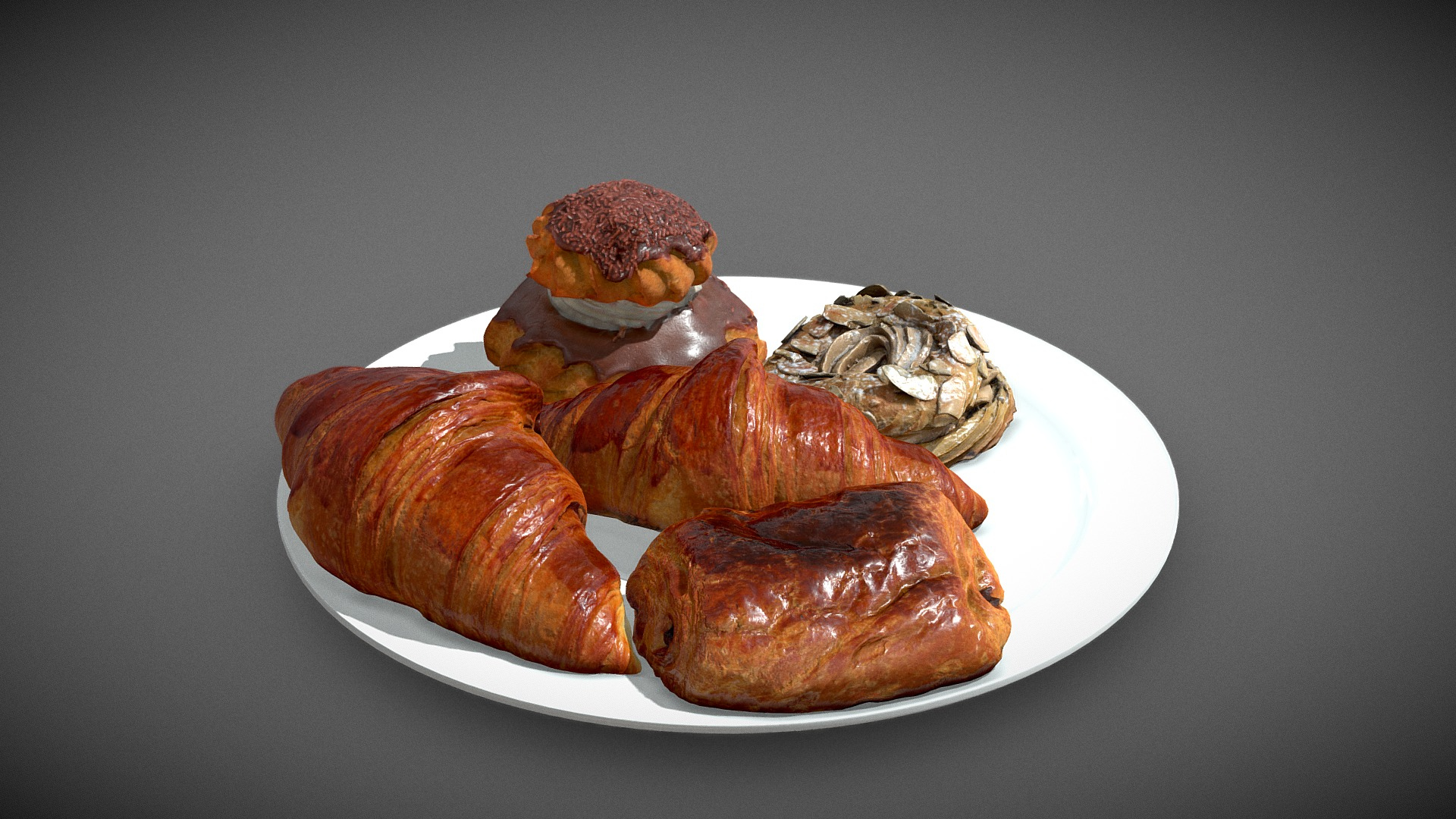 Pastries Plate kit 3D Model