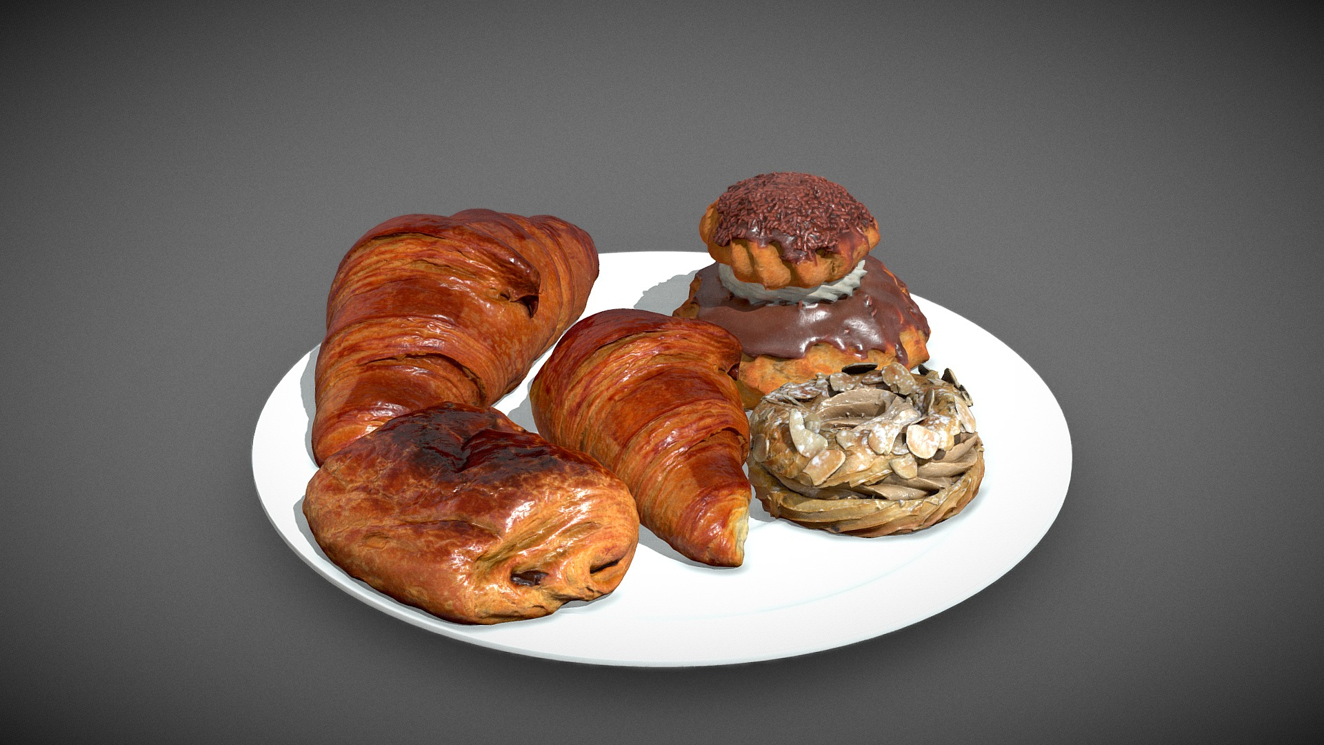 Pastries Plate kit 3D Model