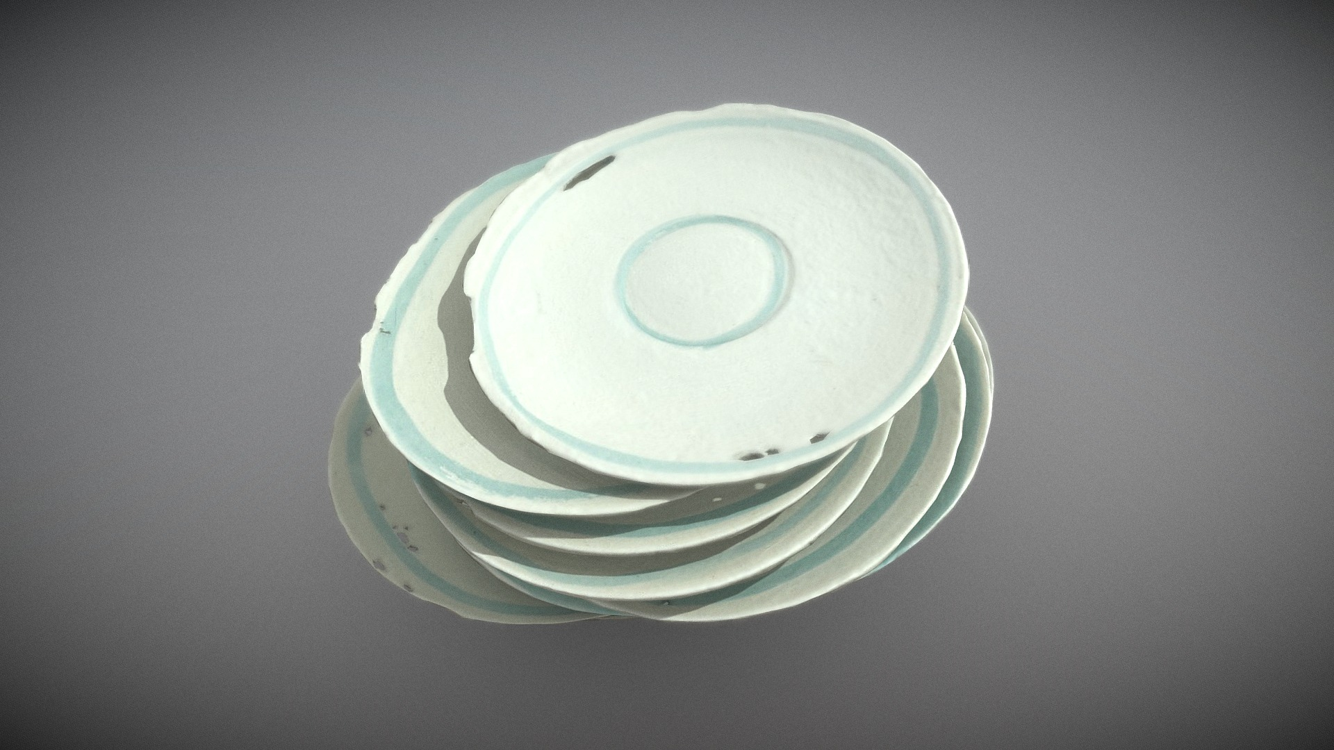 Plates Art Sculpture 3D Model