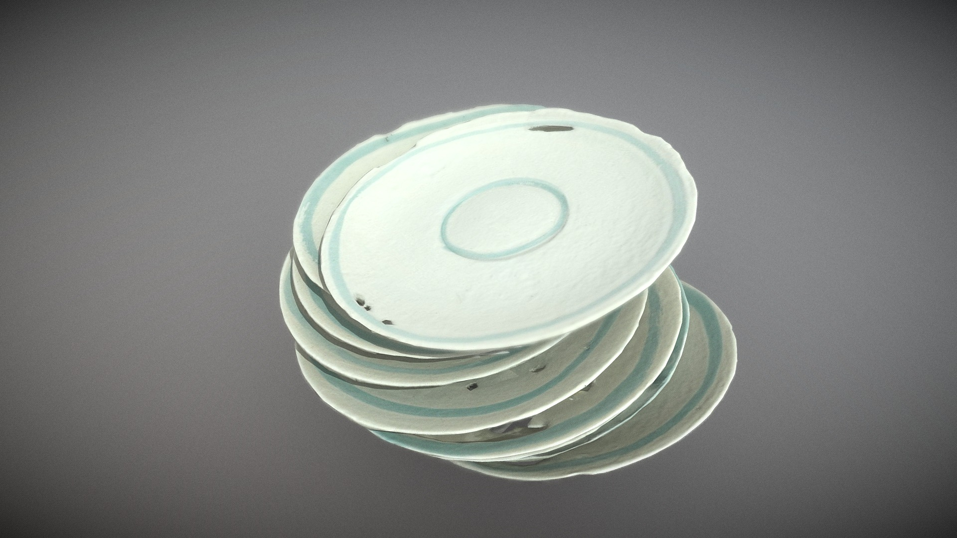 Plates Art Sculpture 3D Model