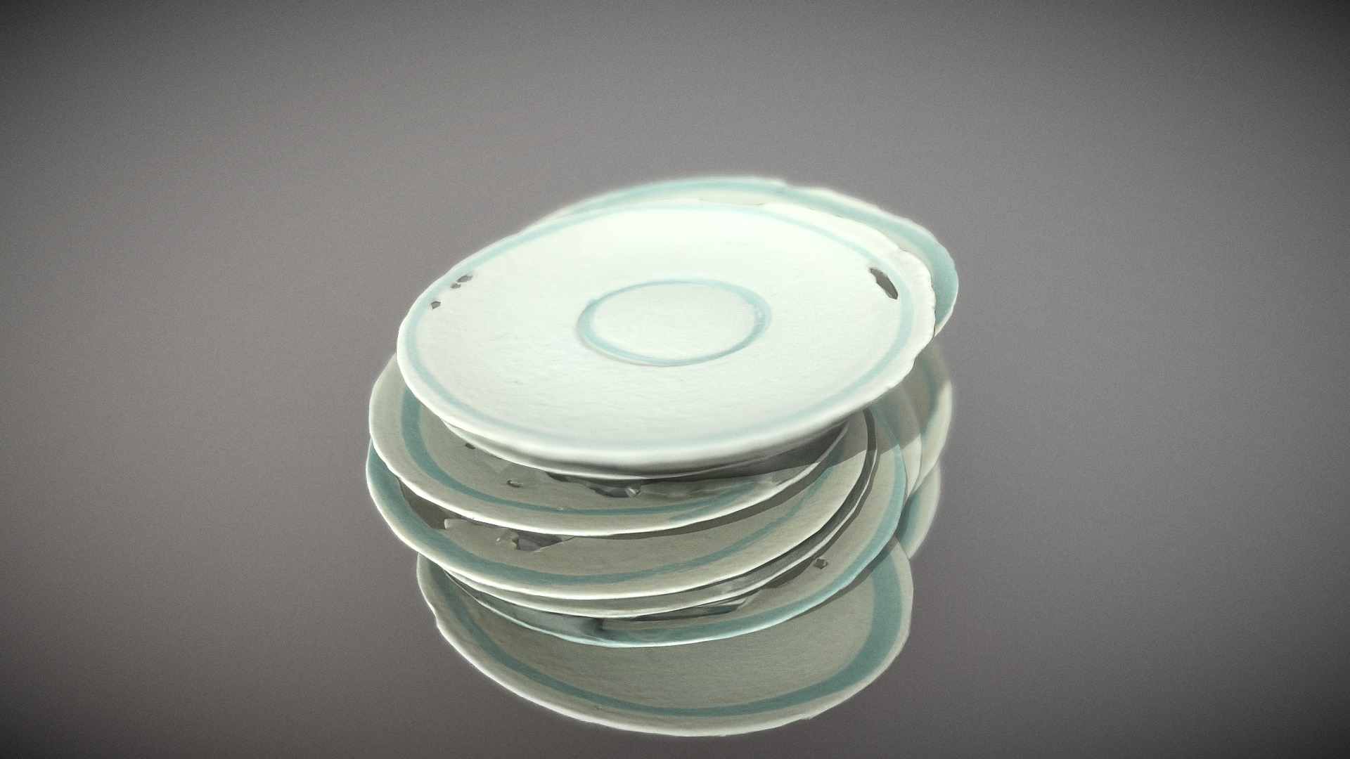 Plates Art Sculpture 3D Model