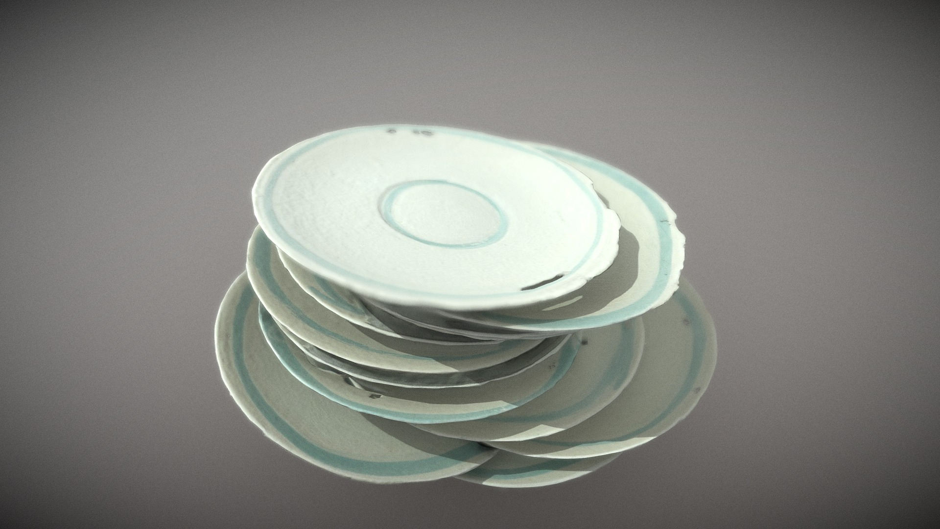 Plates Art Sculpture 3D Model