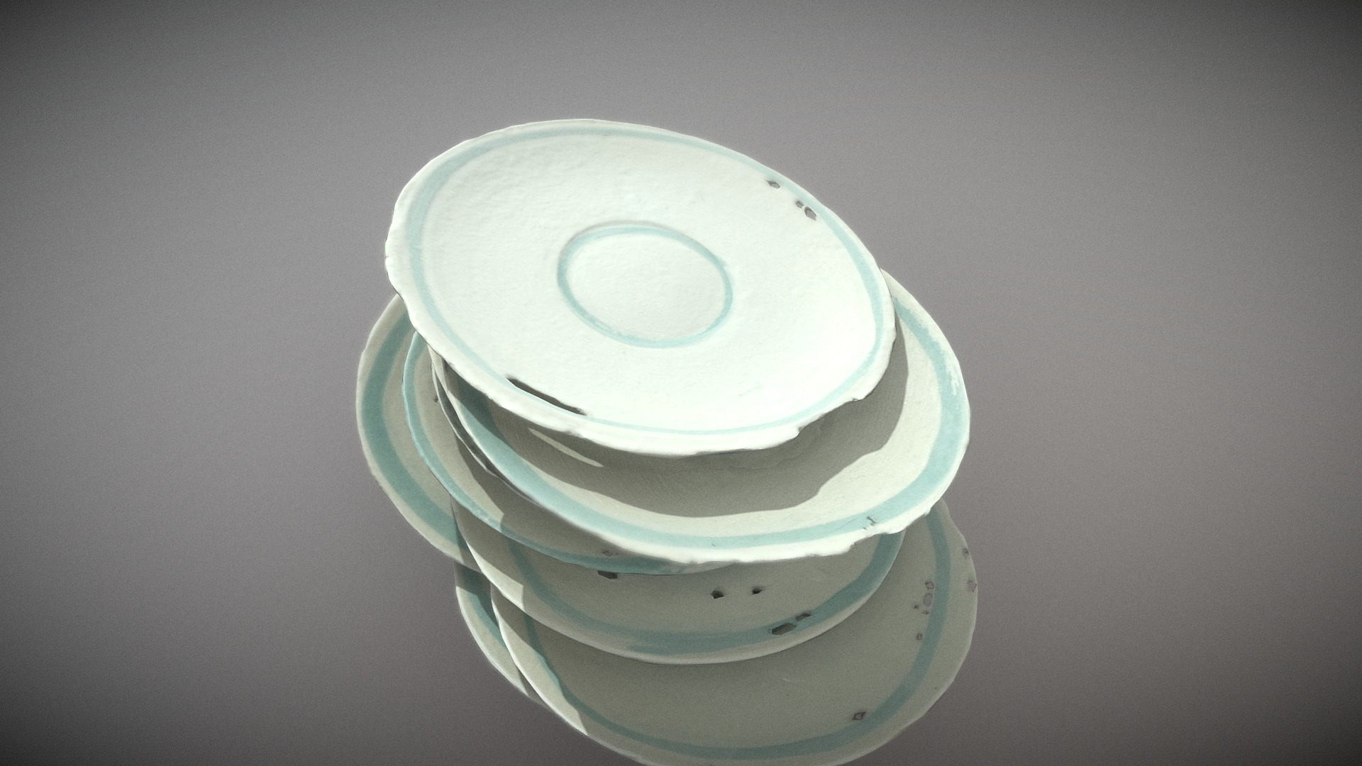 Plates Art Sculpture 3D Model