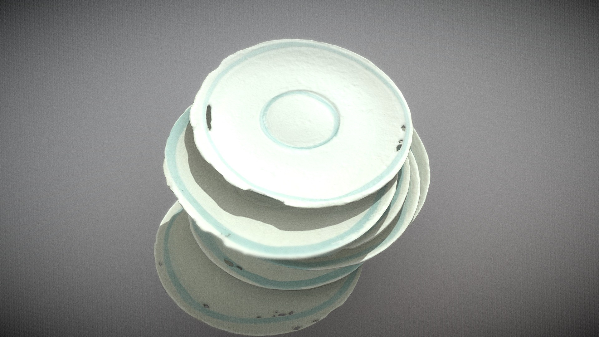 Plates Art Sculpture 3D Model