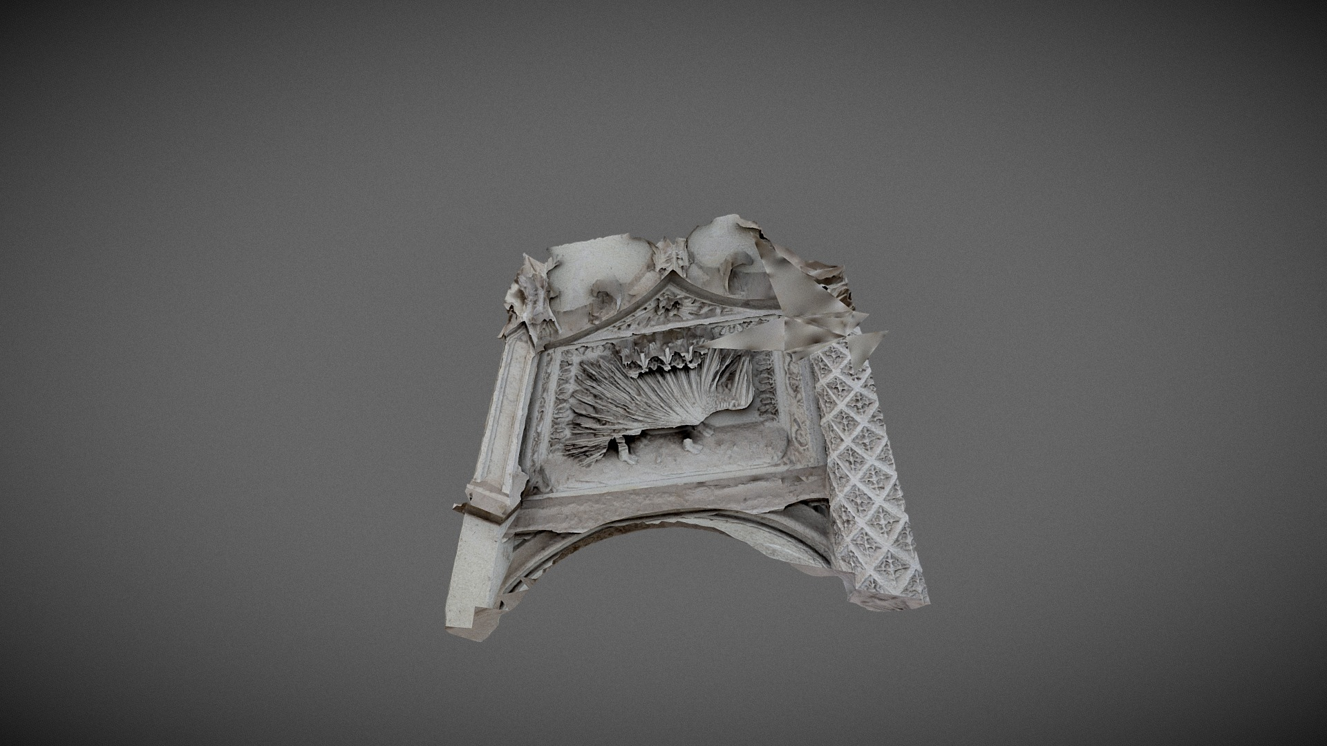 Porcupine emblem Blois Castle 3D Model